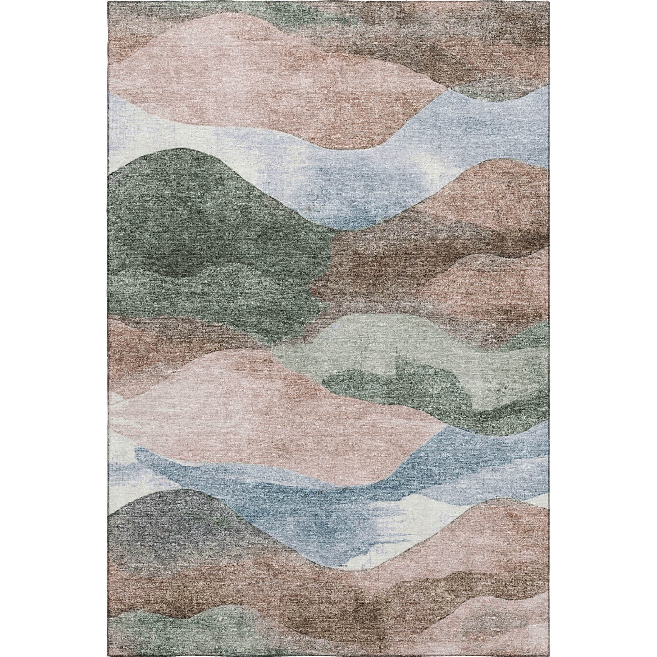 Lucerne Machine Washable Transitional Salmon Orange Rug 2'6" x 3'10" #shape_Rectangle
