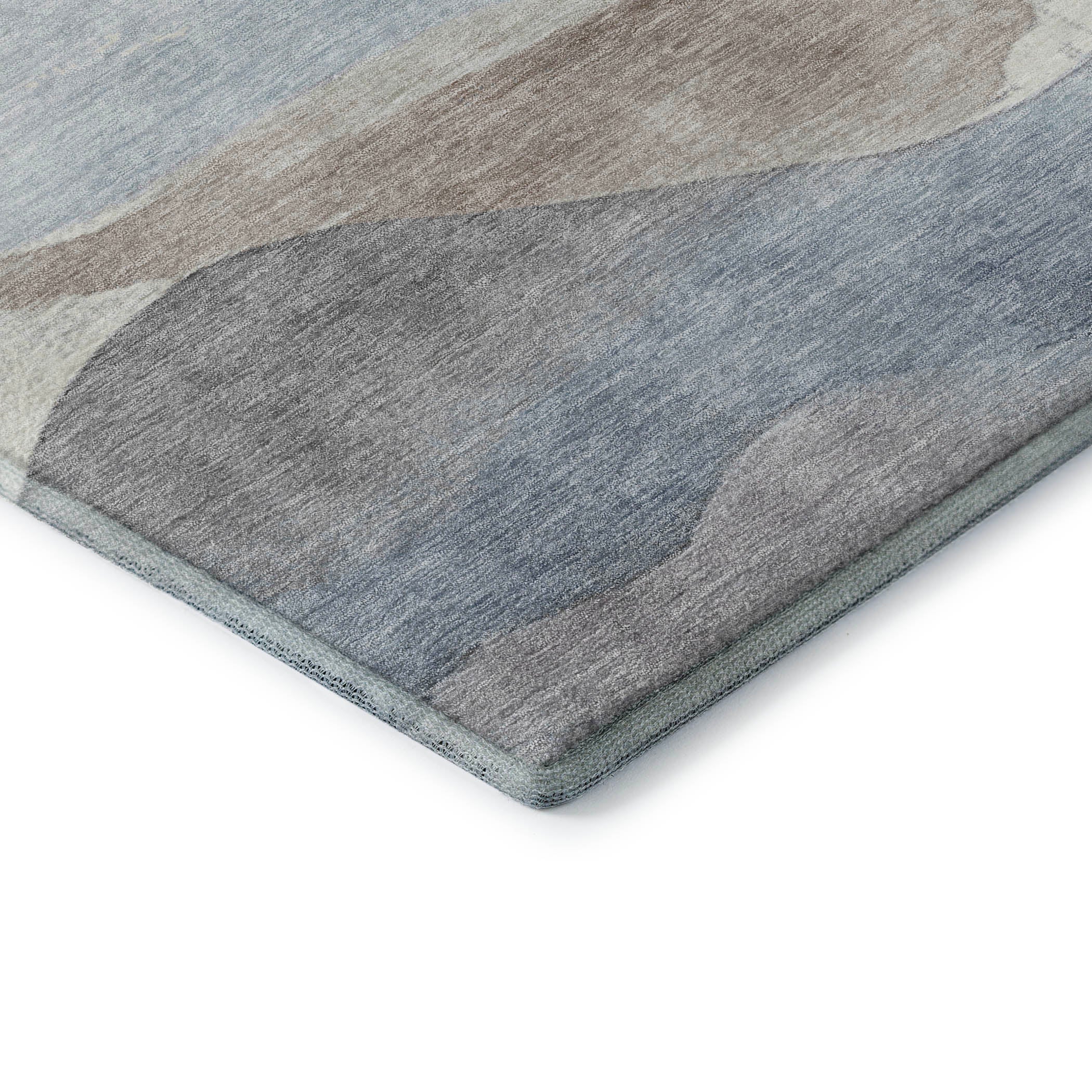 Lucerne Machine Washable Transitional Sky Blue Rug 1'8" x 2'6" #shape_Rectangle