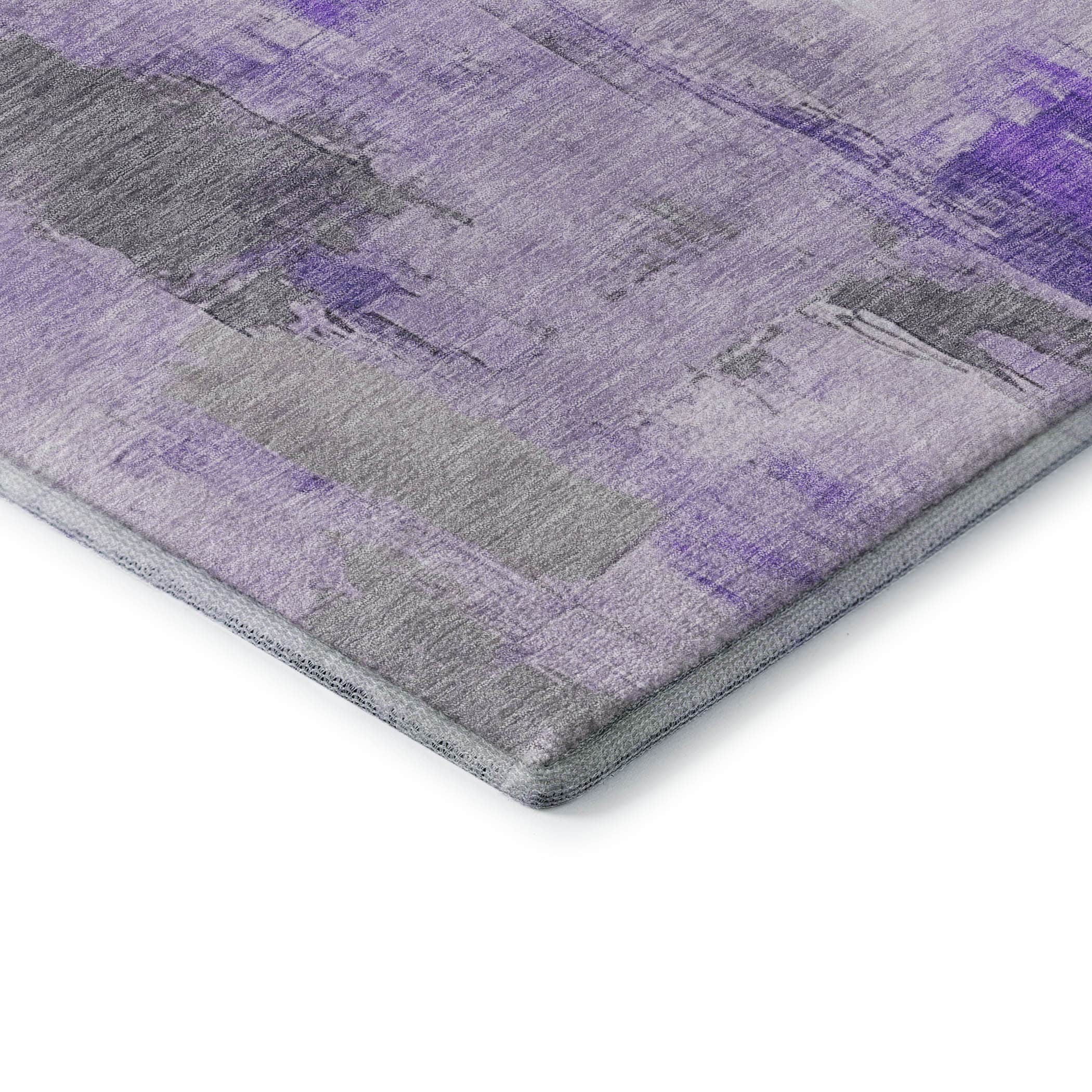 Kathmandu Machine Washable Transitional Lavender Purple Rug 1'8" x 2'6" #shape_Rectangle