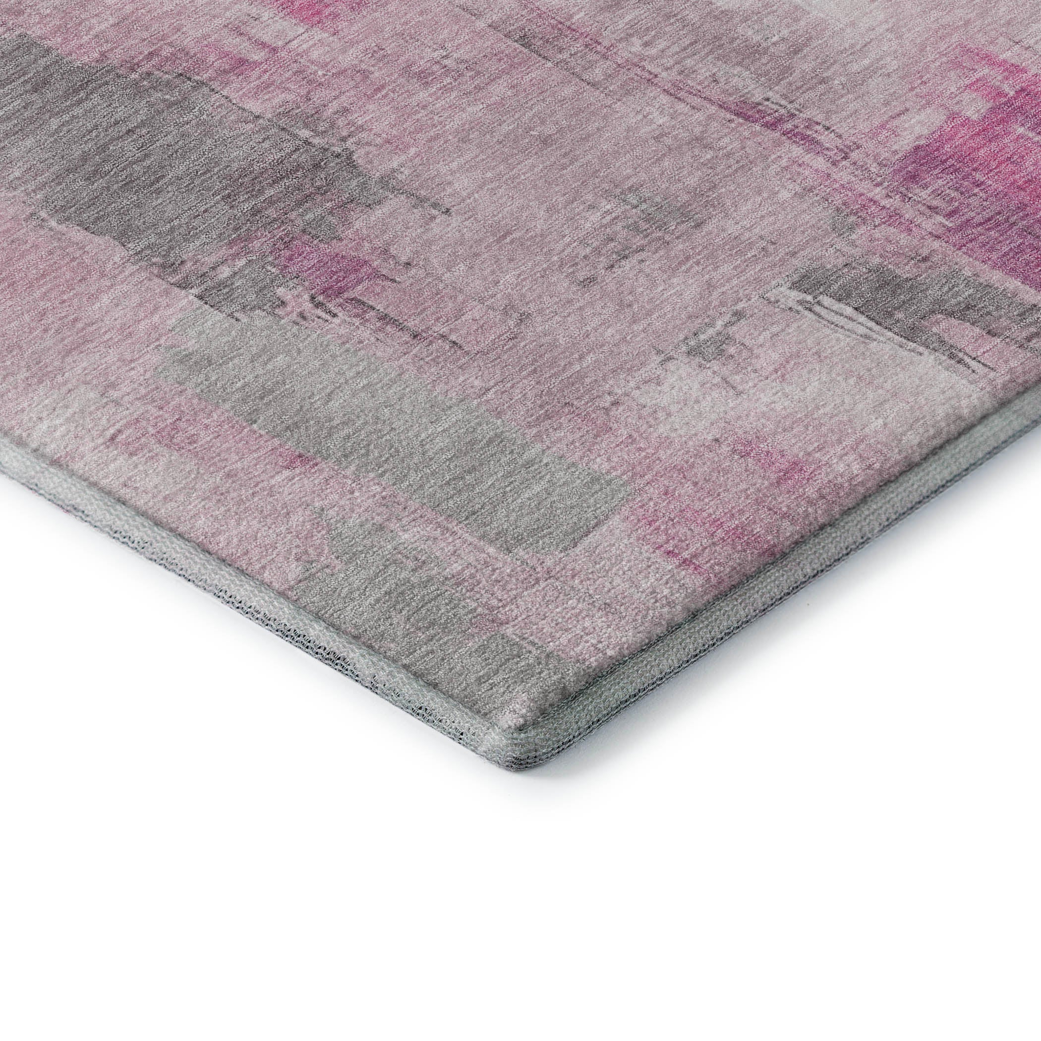 Kathmandu Machine Washable Transitional Pink Rug 1'8" x 2'6" #shape_Rectangle