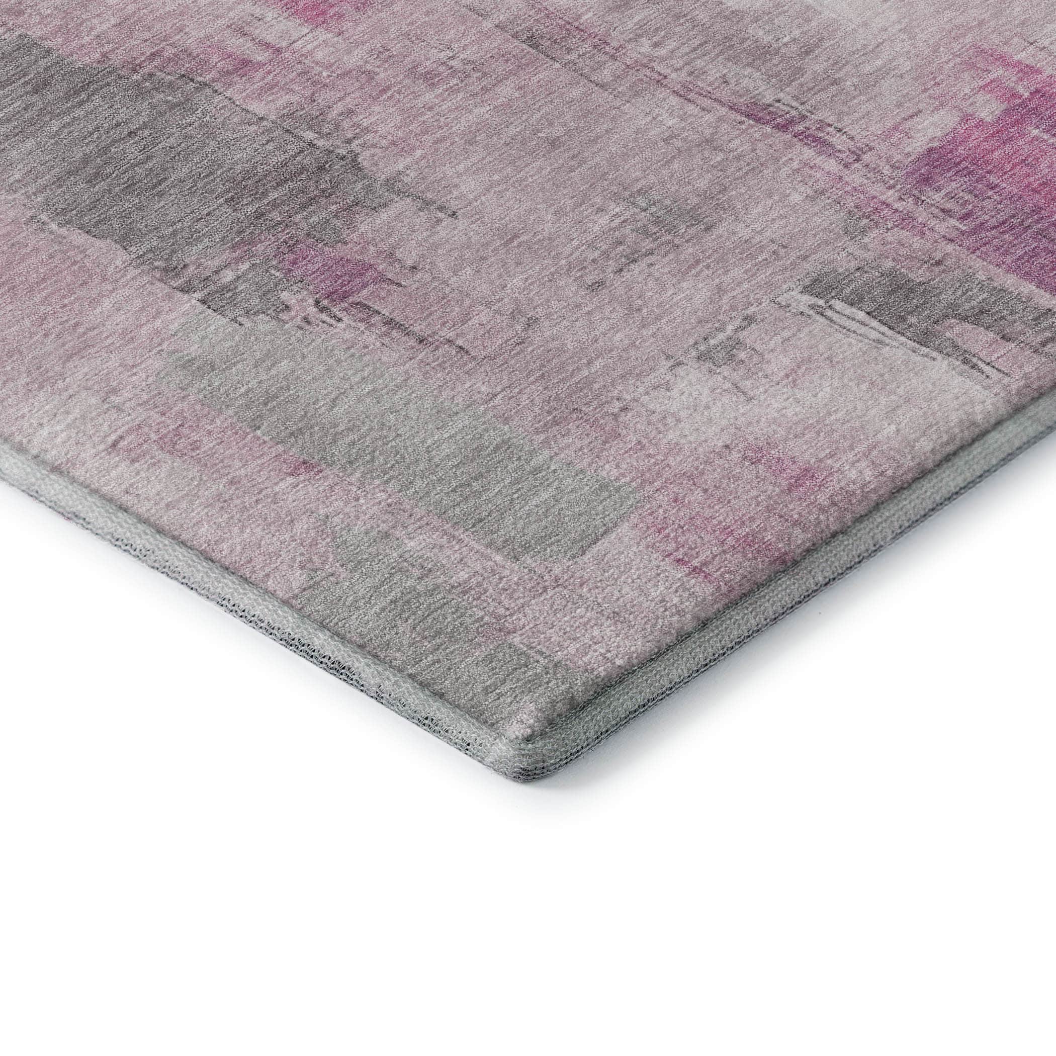 Kathmandu Machine Washable Transitional Pink Rug 1'8" x 2'6" #shape_Rectangle