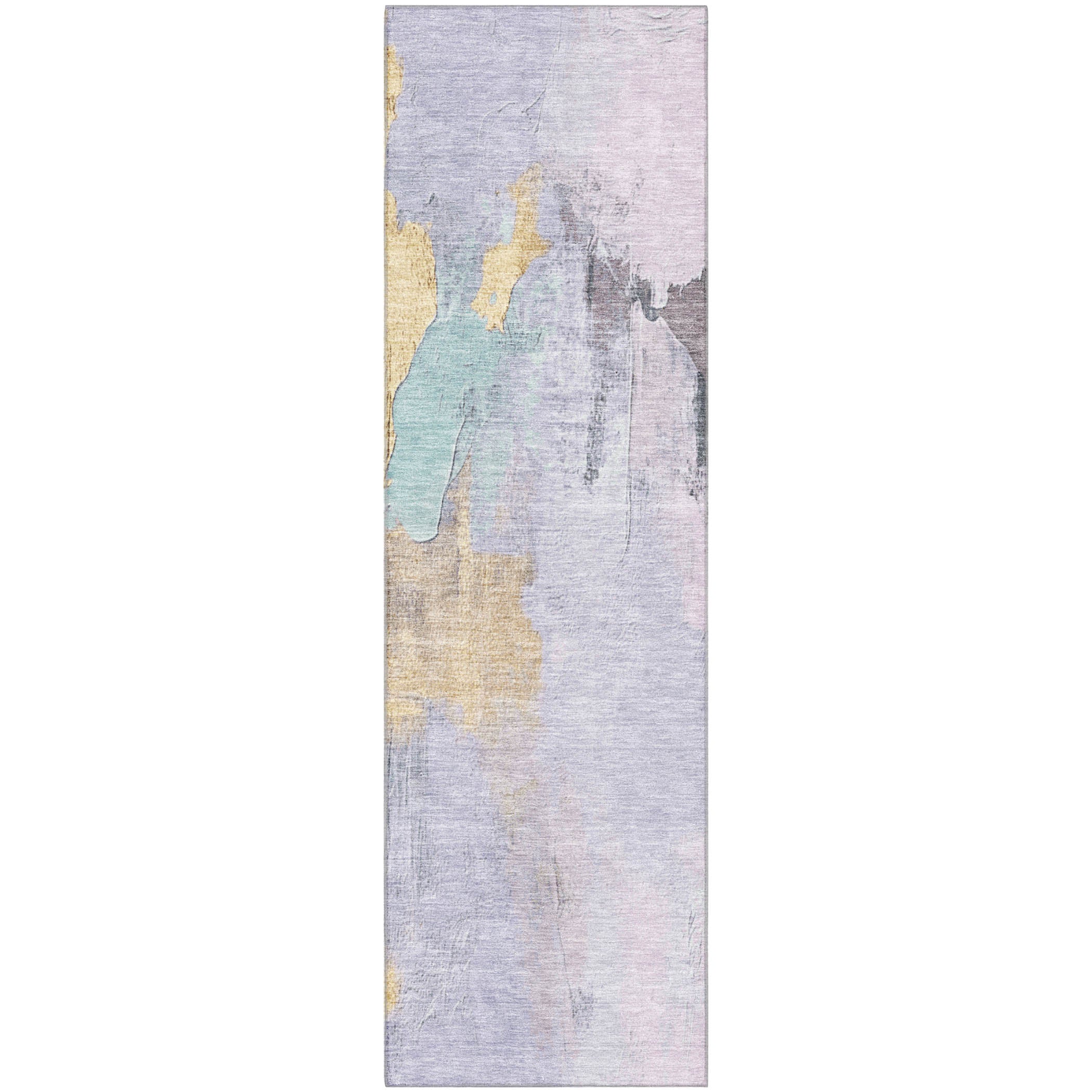 Havana Machine Washable Transitional Lavender Purple Rug 2'3" x 7'6" #shape_Runner