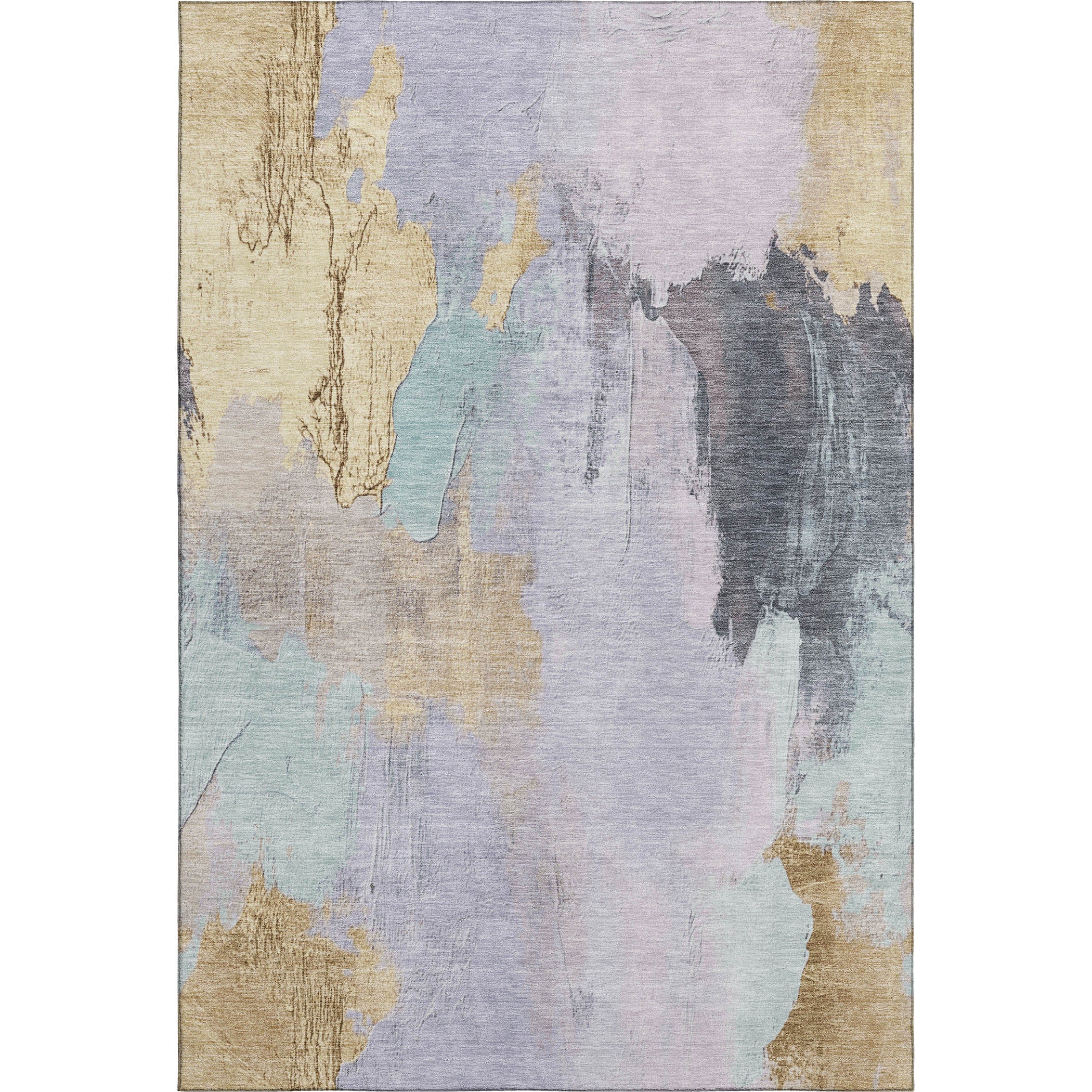 Havana Machine Washable Transitional Lavender Purple Rug 2'6" x 3'10" #shape_Rectangle