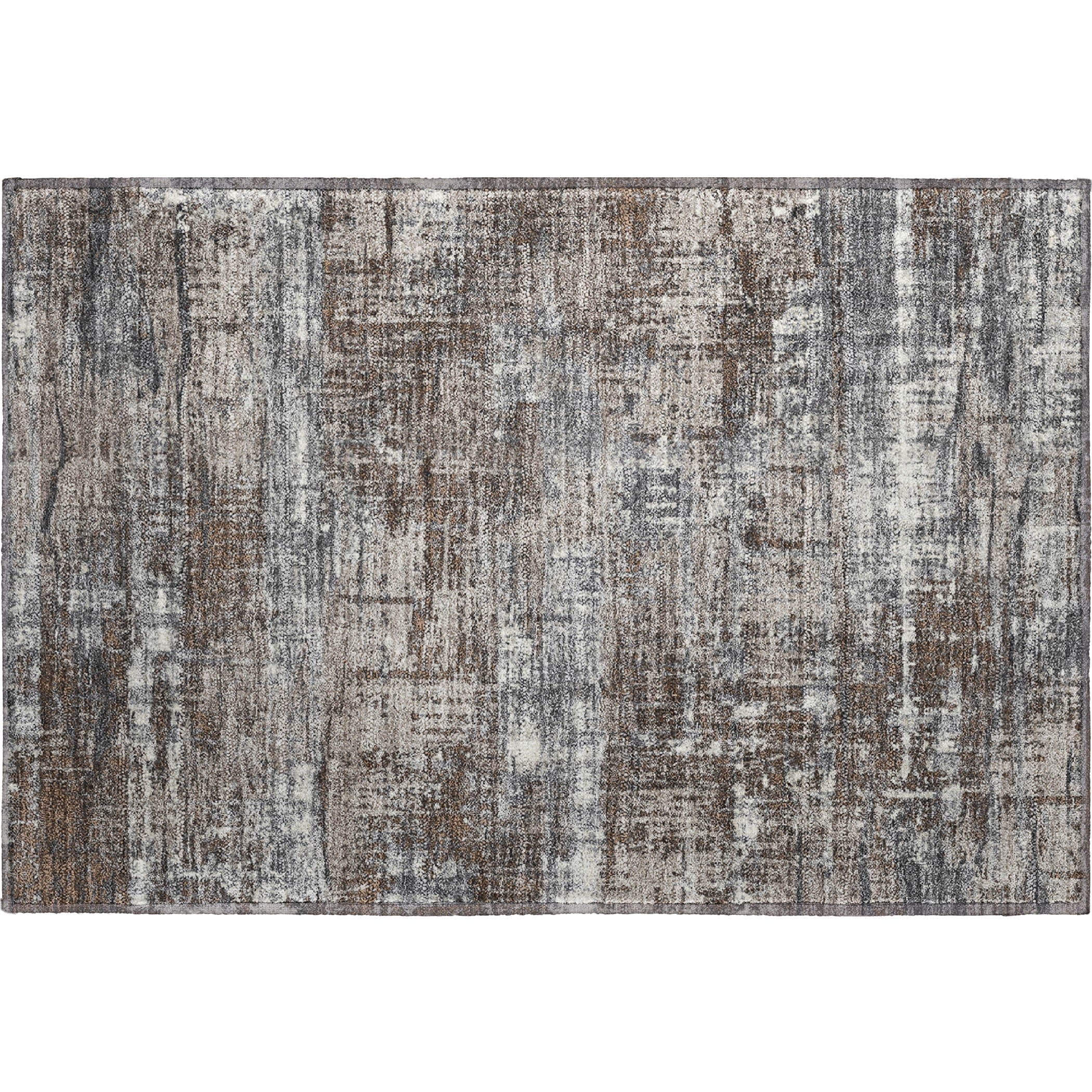 Budapest Machine Washable Transitional Brown Rug 1'8" x 2'6" #shape_Rectangle