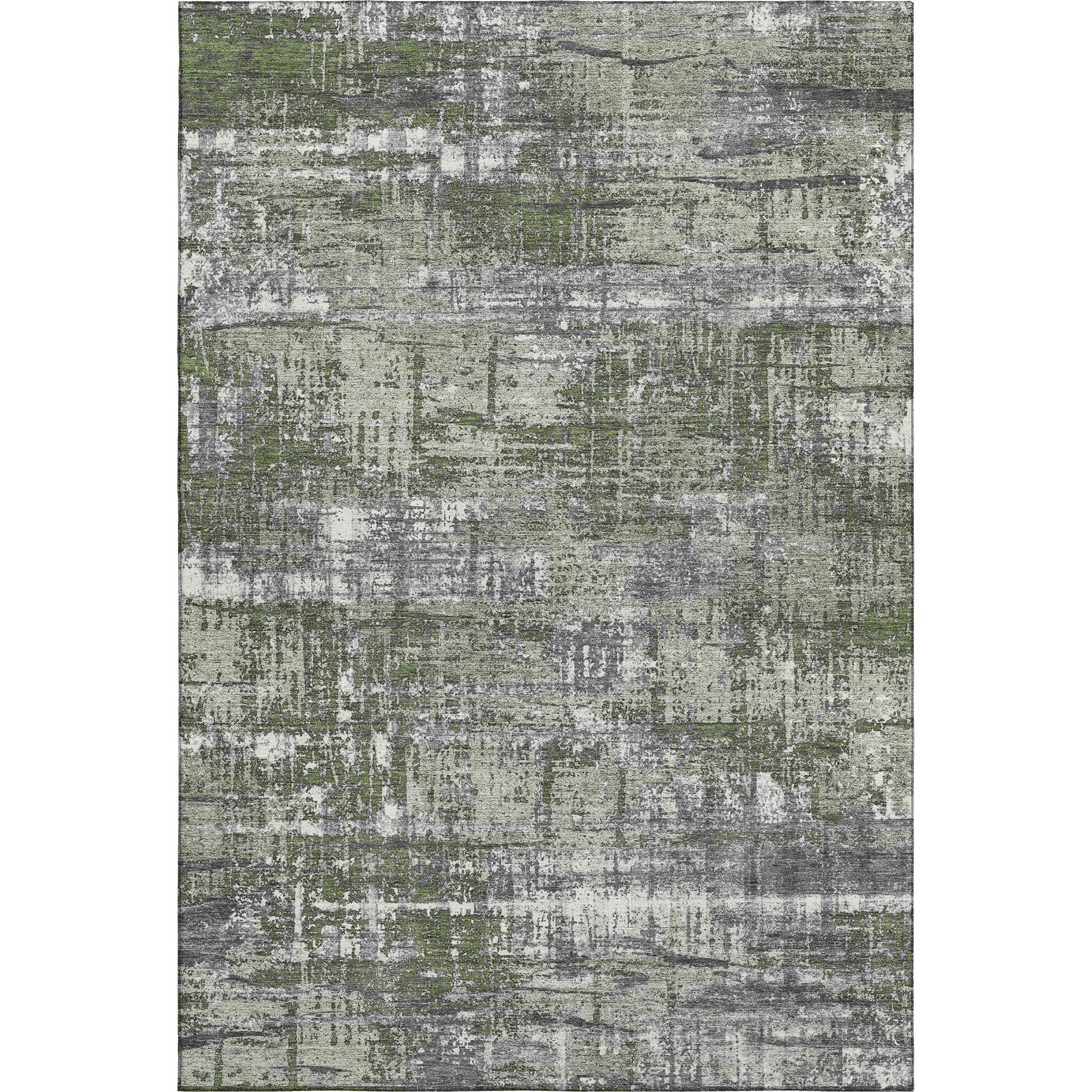 Budapest Machine Washable Transitional Olive Green Rug 2'6" x 3'10" #shape_Rectangle