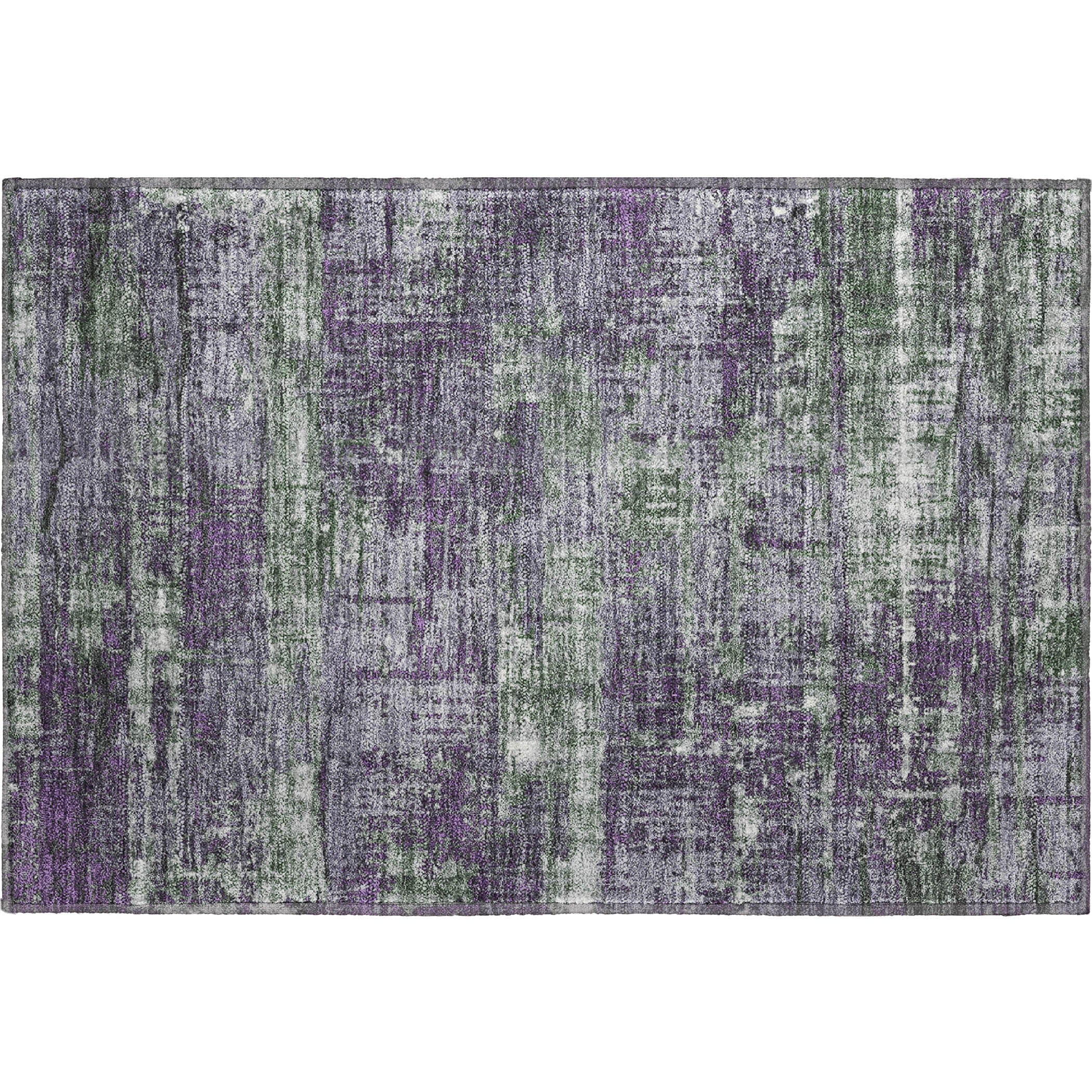 Budapest Machine Washable Transitional Purple Rug 1'8" x 2'6" #shape_Rectangle