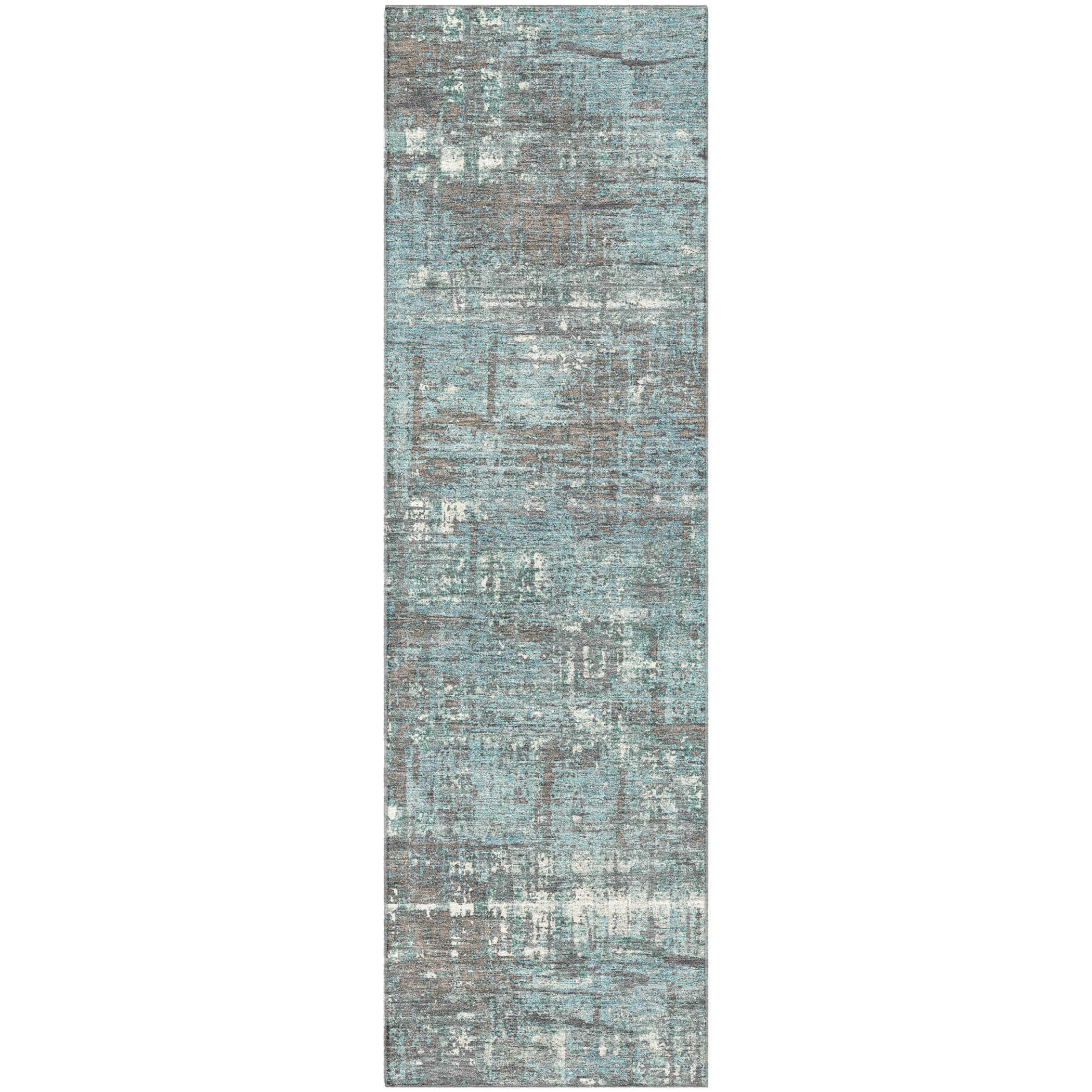 Budapest Machine Washable Transitional Taupe Brown Rug 2'3" x 7'6" #shape_Runner