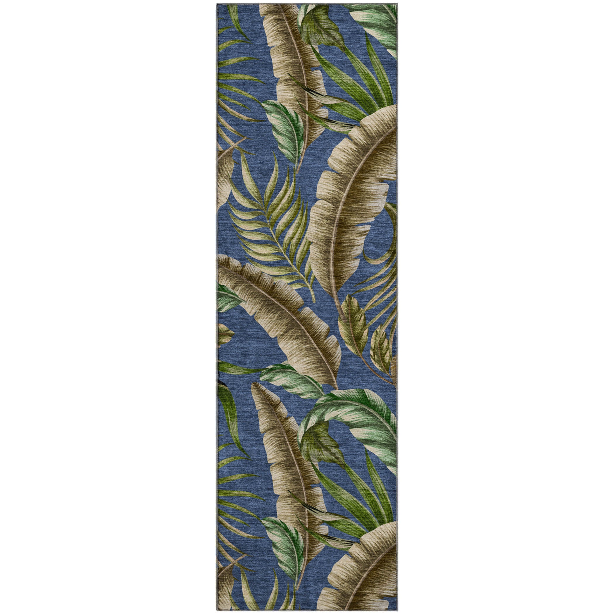 Siena Machine Washable Tropical Blue Rug 2'3" x 7'6" #shape_Runner