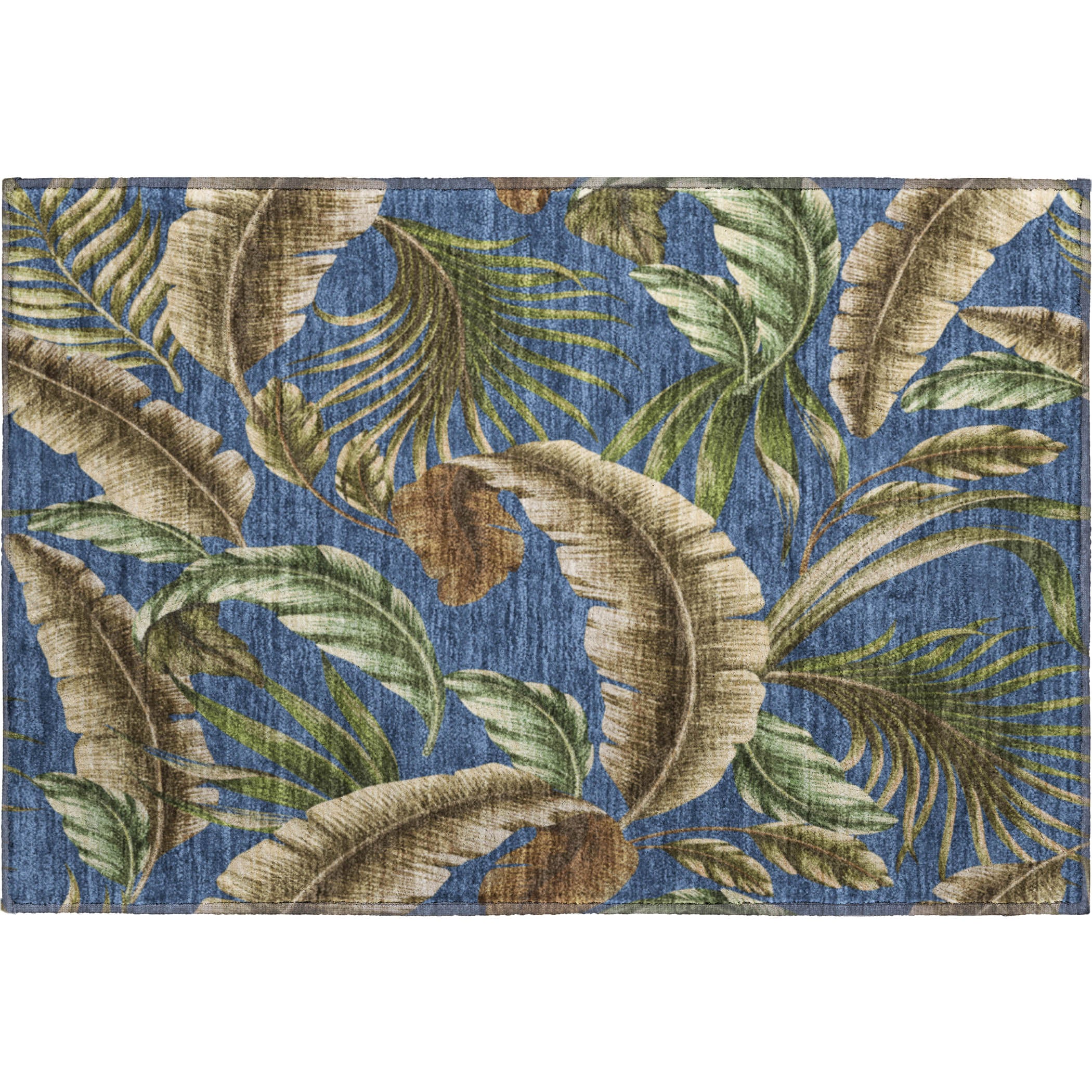 Siena Machine Washable Tropical Blue Rug 1'8" x 2'6" #shape_Rectangle