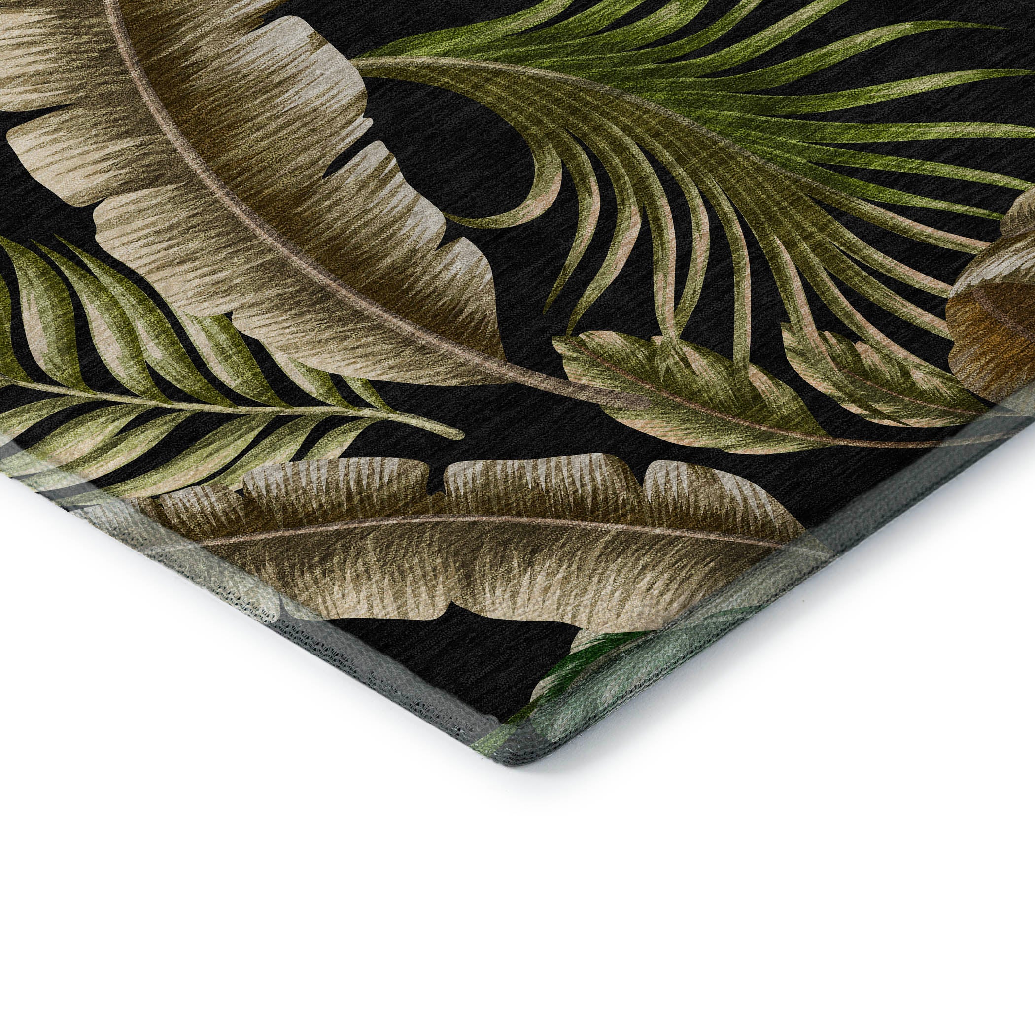 Siena Machine Washable Tropical Midnight Black Rug 1'8" x 2'6" #shape_Rectangle