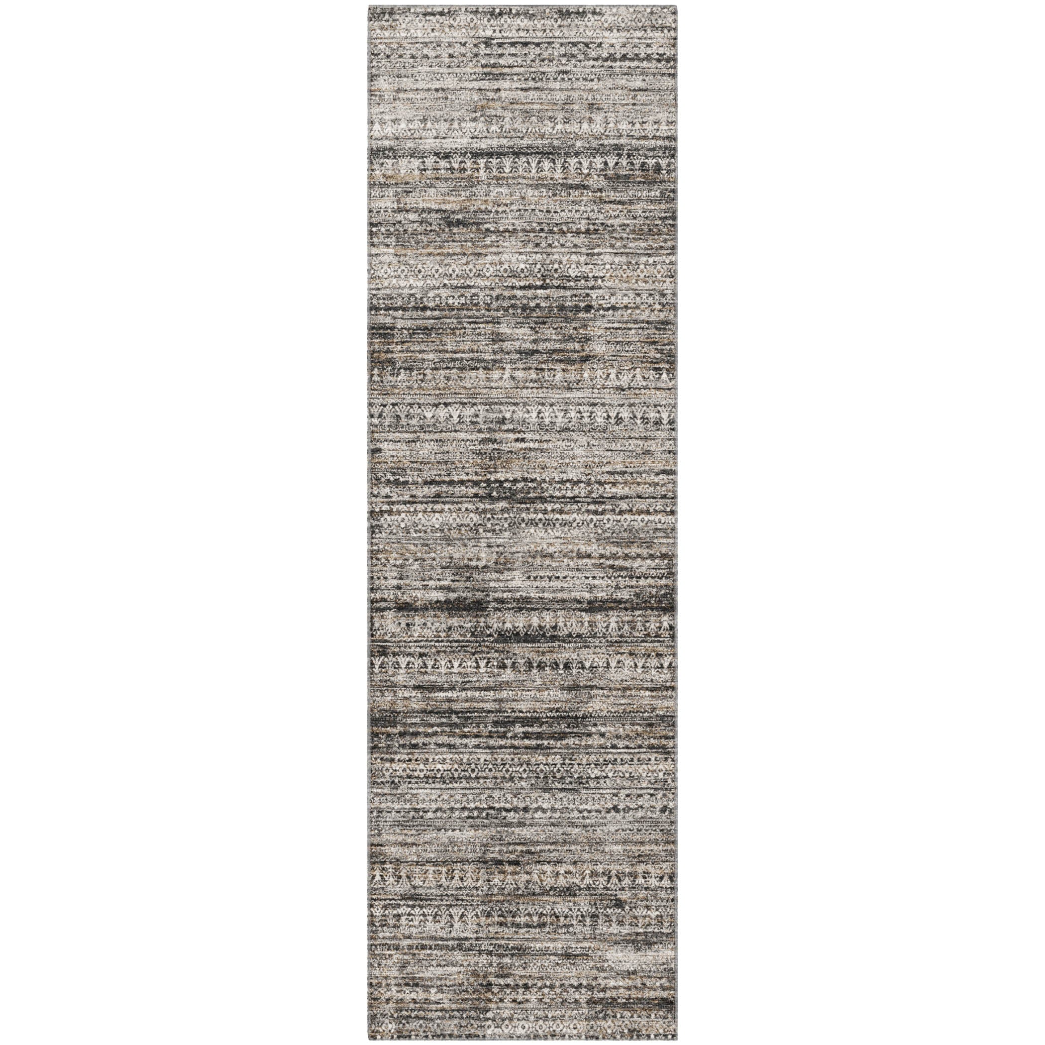 Havana Machine Washable Transitional Taupe Brown Rug 2'3" x 7'6" #shape_Runner