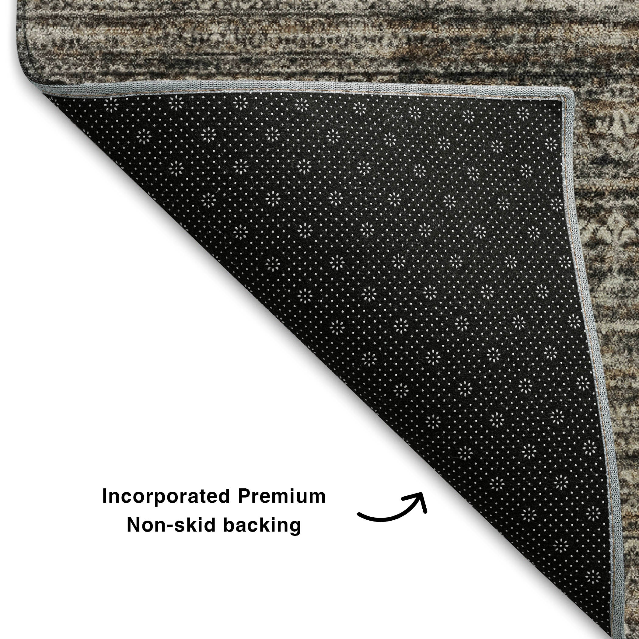 Havana Machine Washable Transitional Taupe Brown Rug 1'8" x 2'6" #shape_Rectangle