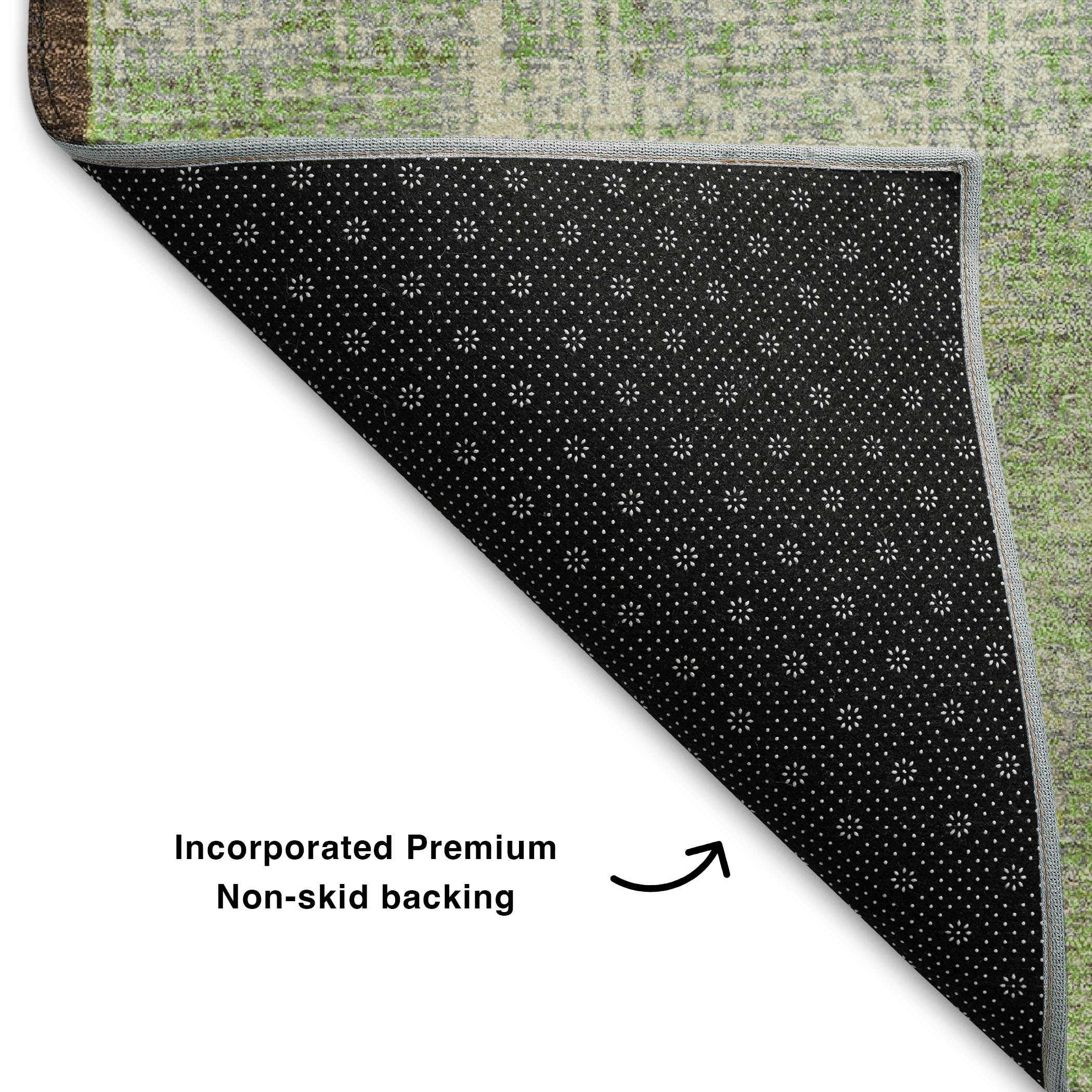 Luang Prabang Machine Washable Traditional Blue Rug 1'8" x 2'6" #shape_Rectangle