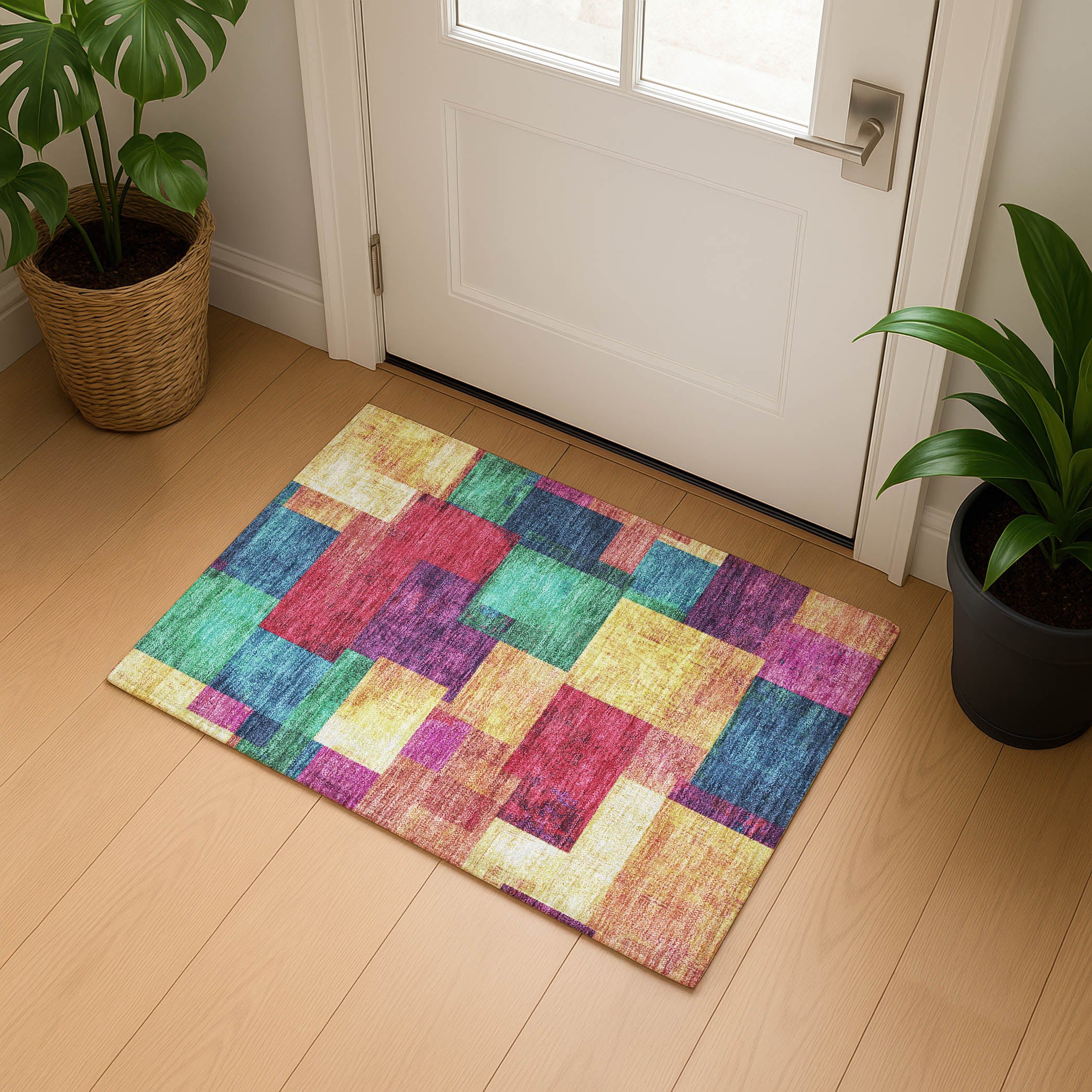 Luang Prabang Machine Washable Traditional Gold Rug 1'8" x 2'6" #shape_Rectangle