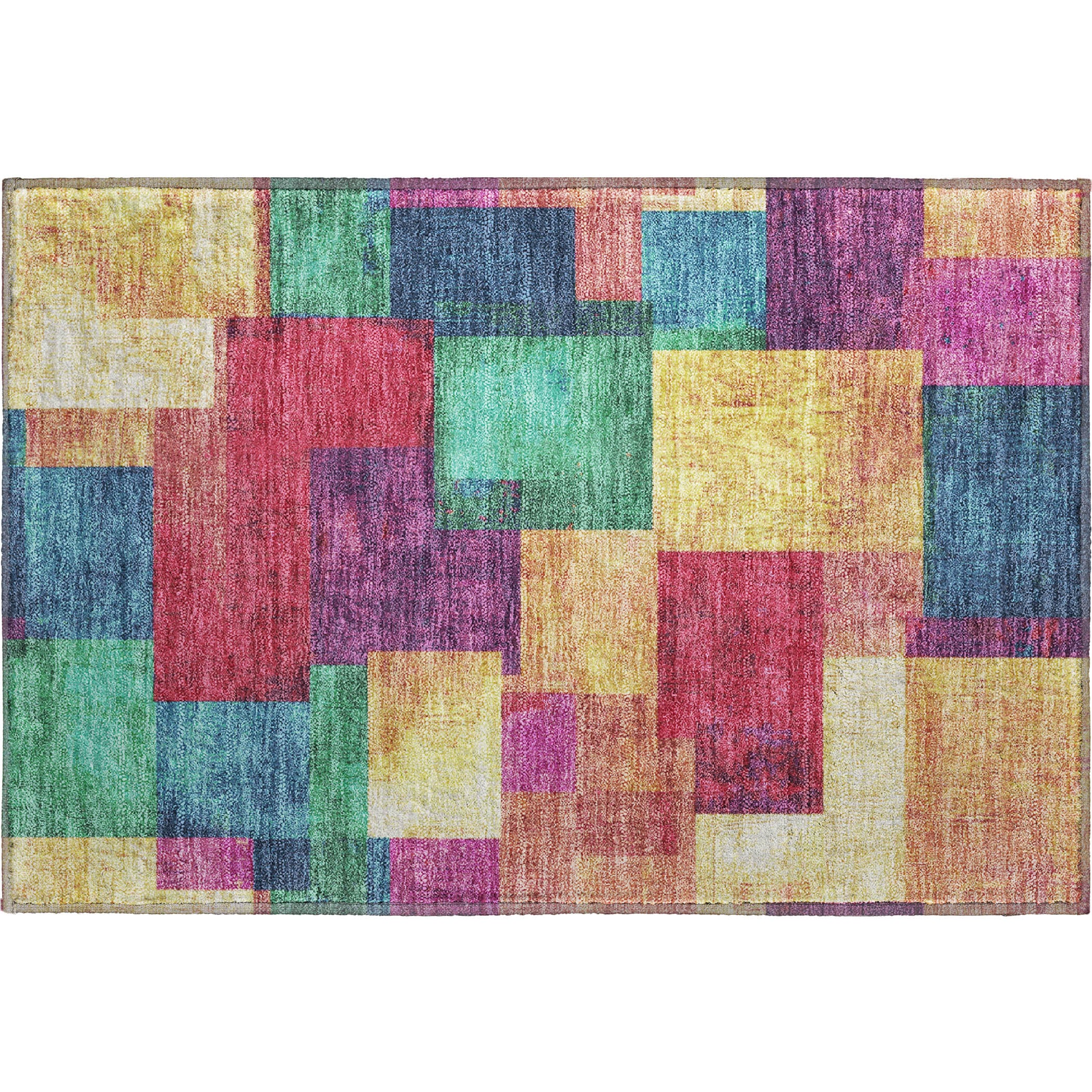 Luang Prabang Machine Washable Traditional Gold Rug 1'8" x 2'6" #shape_Rectangle