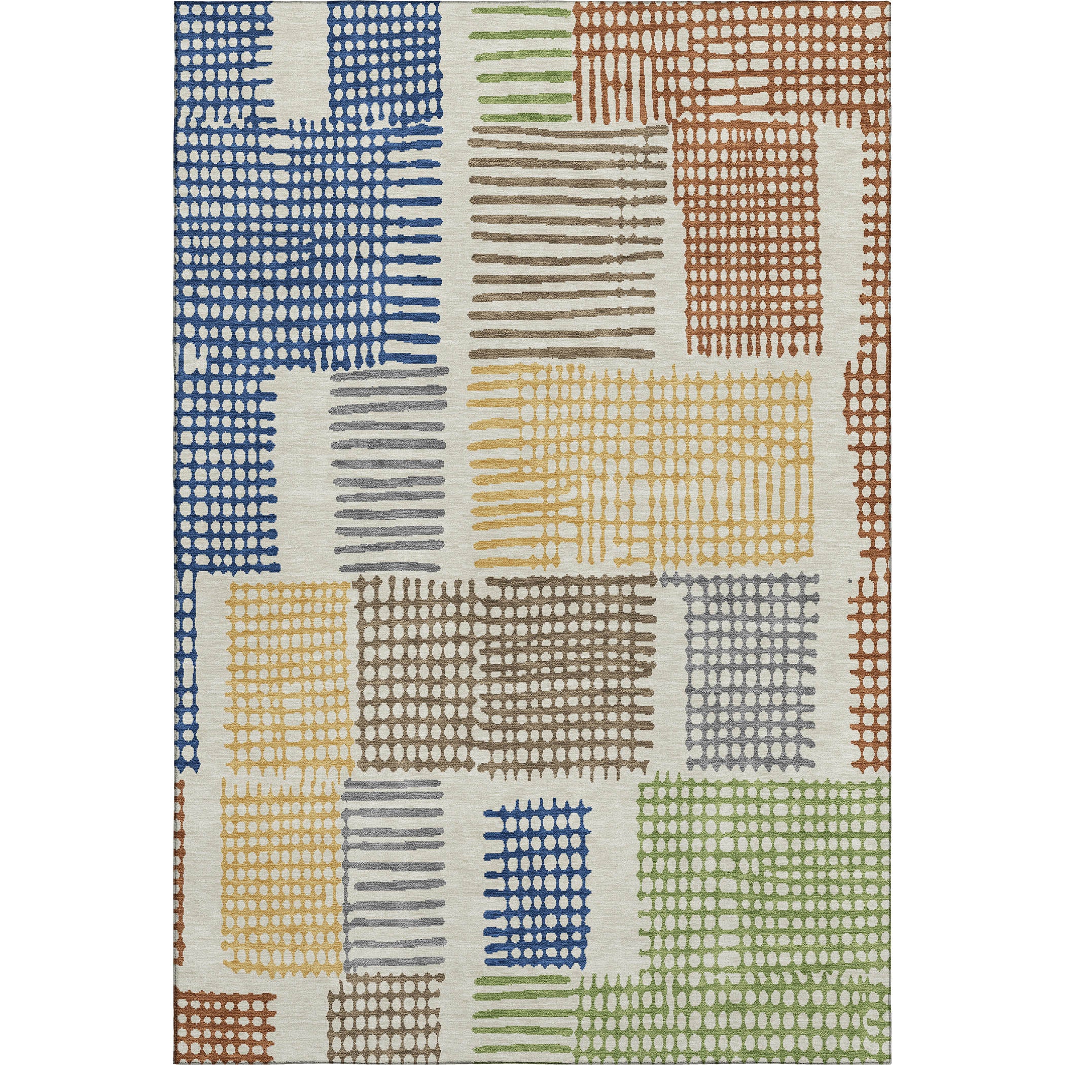 Prague Machine Washable Transitional Putty Ivory Rug 2'6" x 3'10" #shape_Rectangle