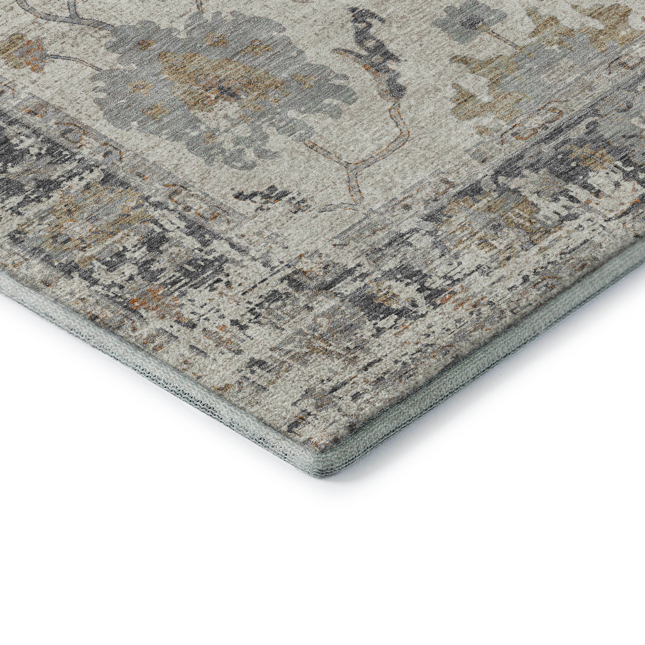 Oaxaca Machine Washable Traditional Ivory Rug 1'8" x 2'6" #shape_Rectangle