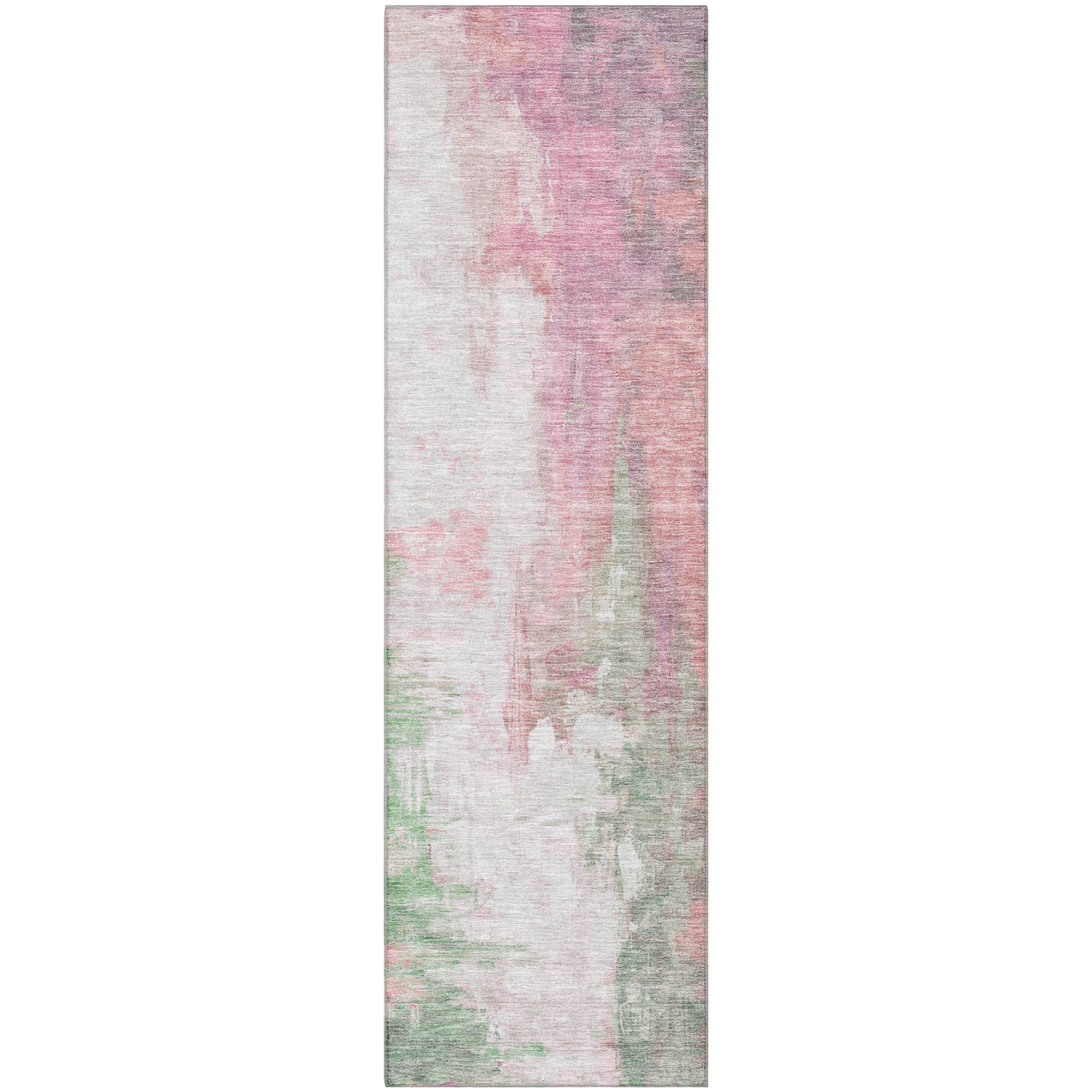 Colombo Machine Washable Transitional Blush Pink Rug 2'3" x 7'6" #shape_Runner