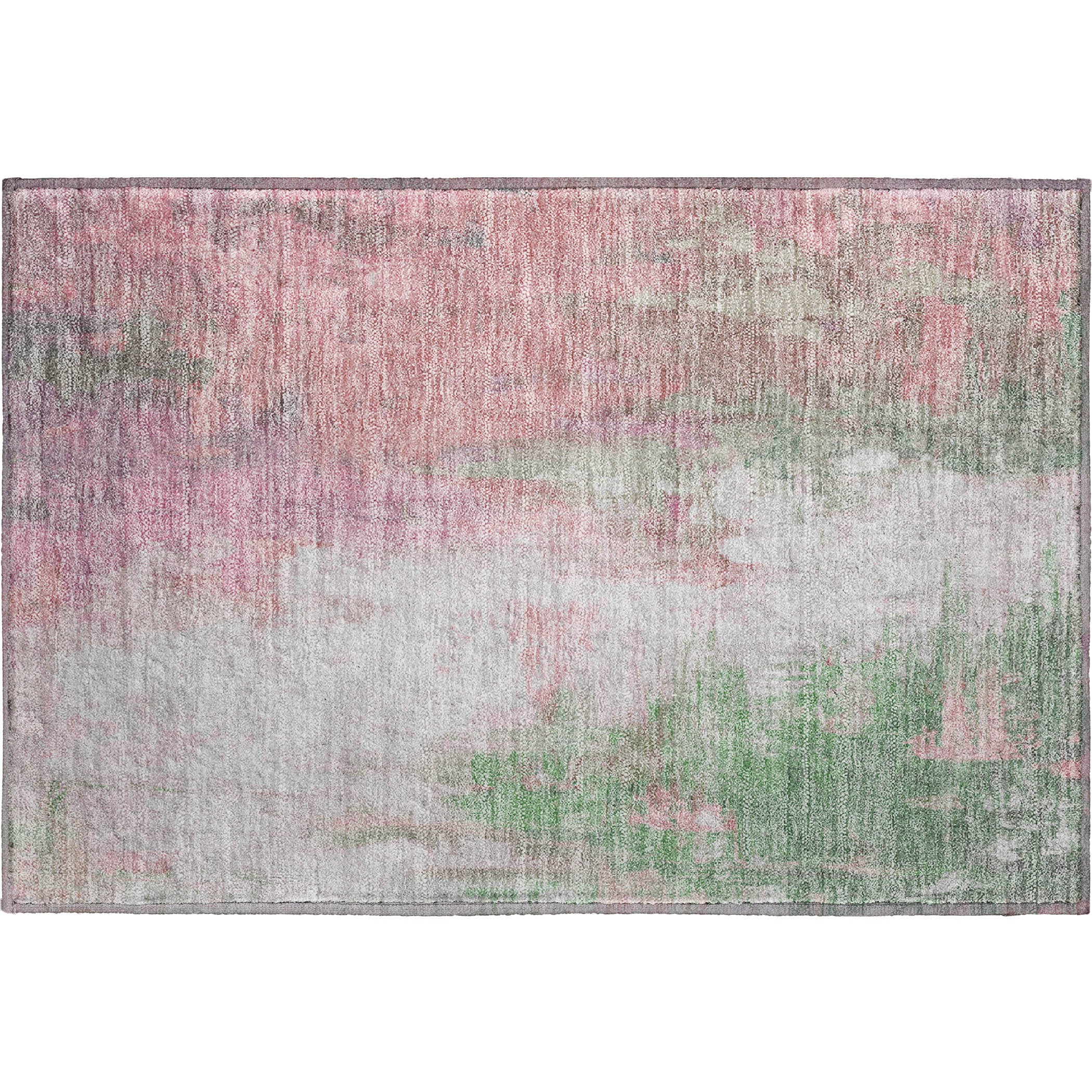 Colombo Machine Washable Transitional Blush Pink Rug 1'8" x 2'6" #shape_Rectangle