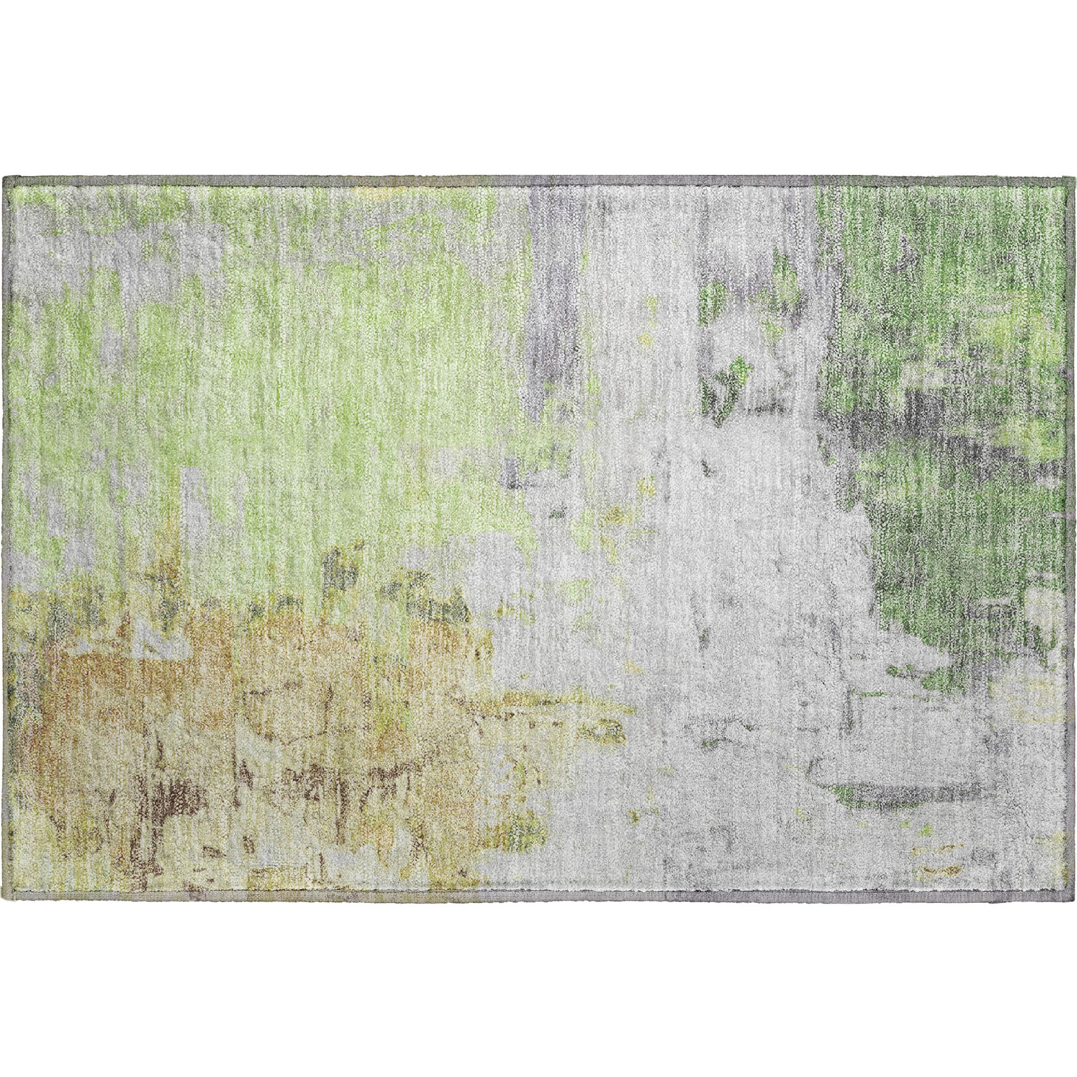 Budapest Machine Washable Transitional Aloe Green Rug 1'8" x 2'6" #shape_Rectangle