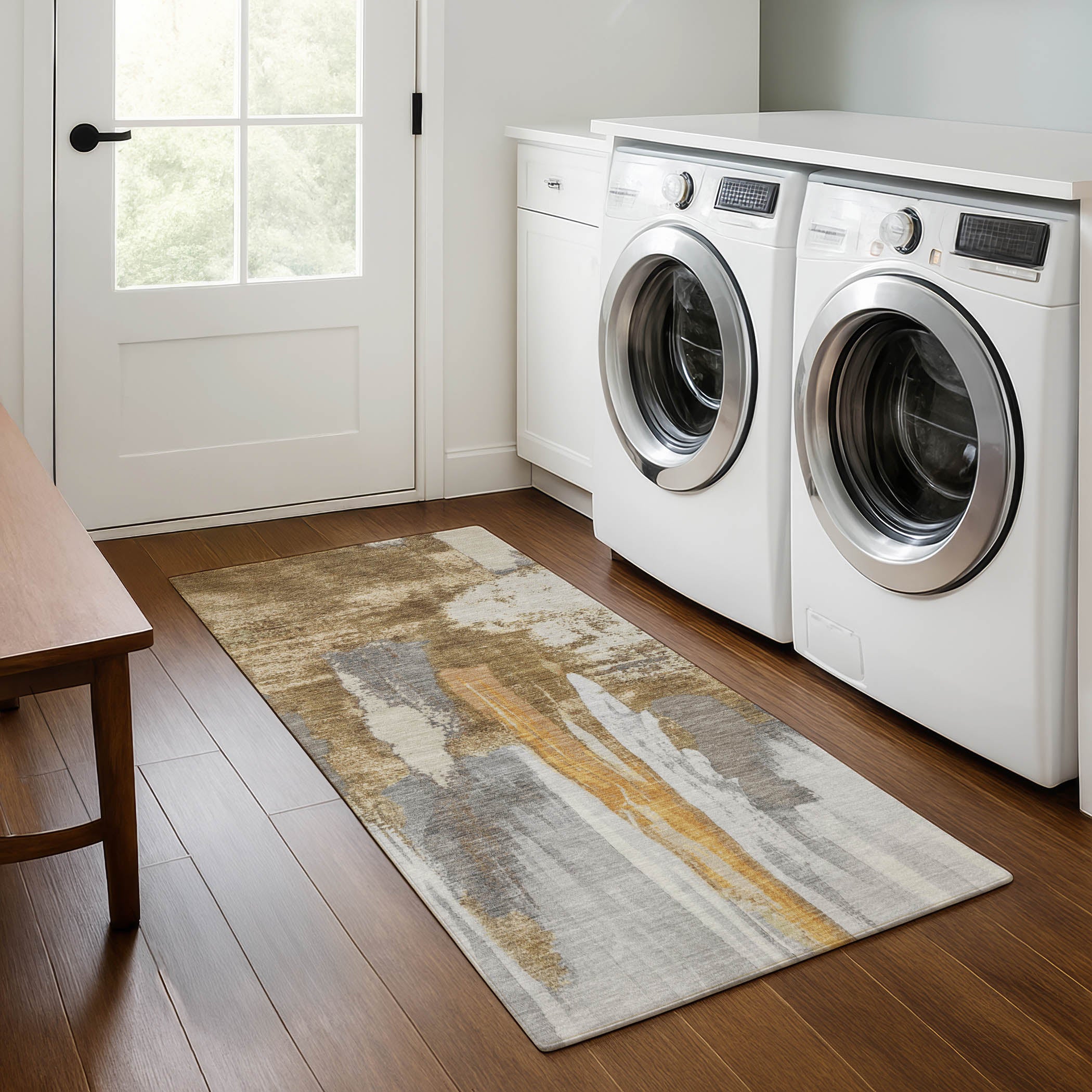 Luang Prabang Machine Washable Transitional Ivory Rug 2'3" x 7'6" #shape_Runner