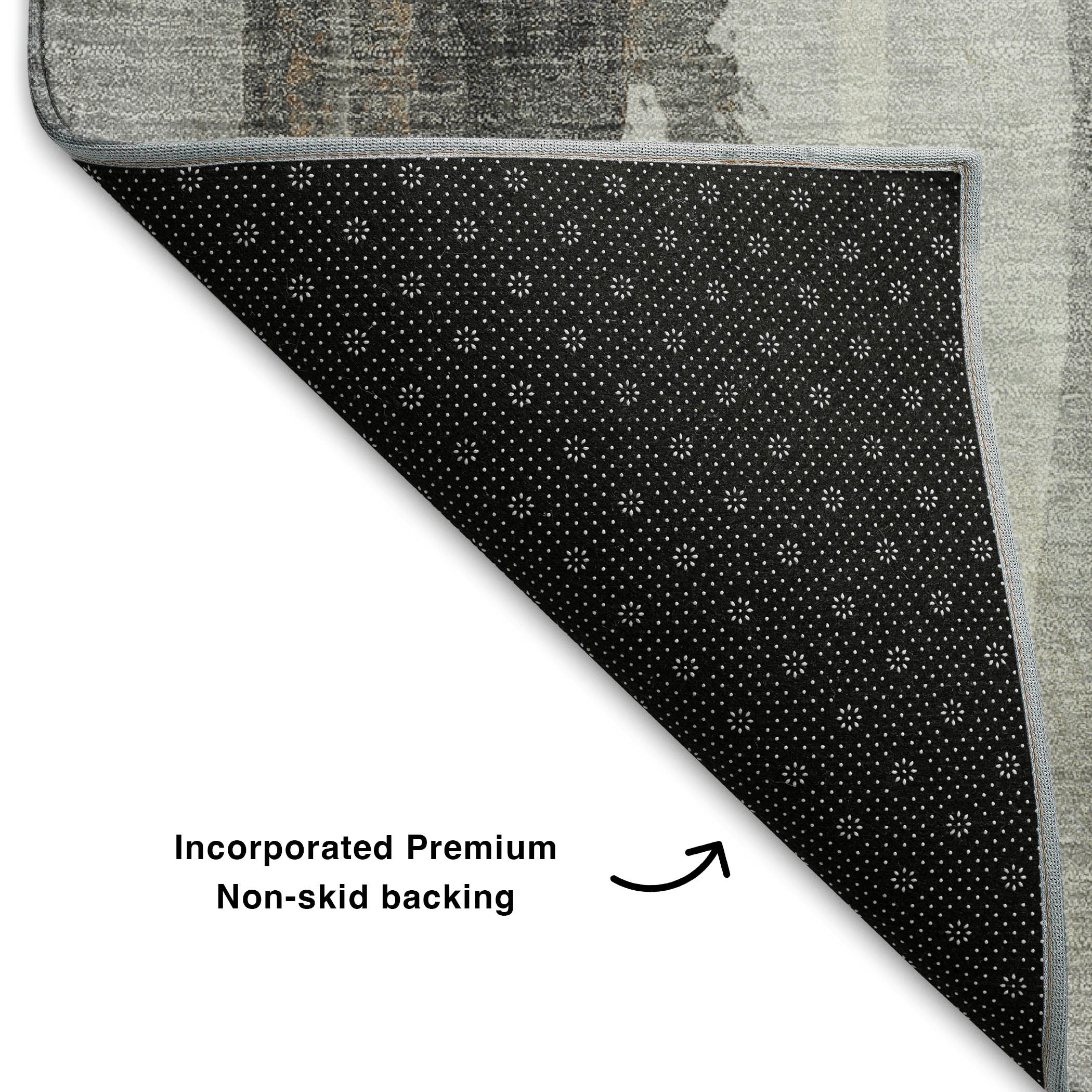 Luang Prabang Machine Washable Transitional Taupe Brown Rug 1'8" x 2'6" #shape_Rectangle