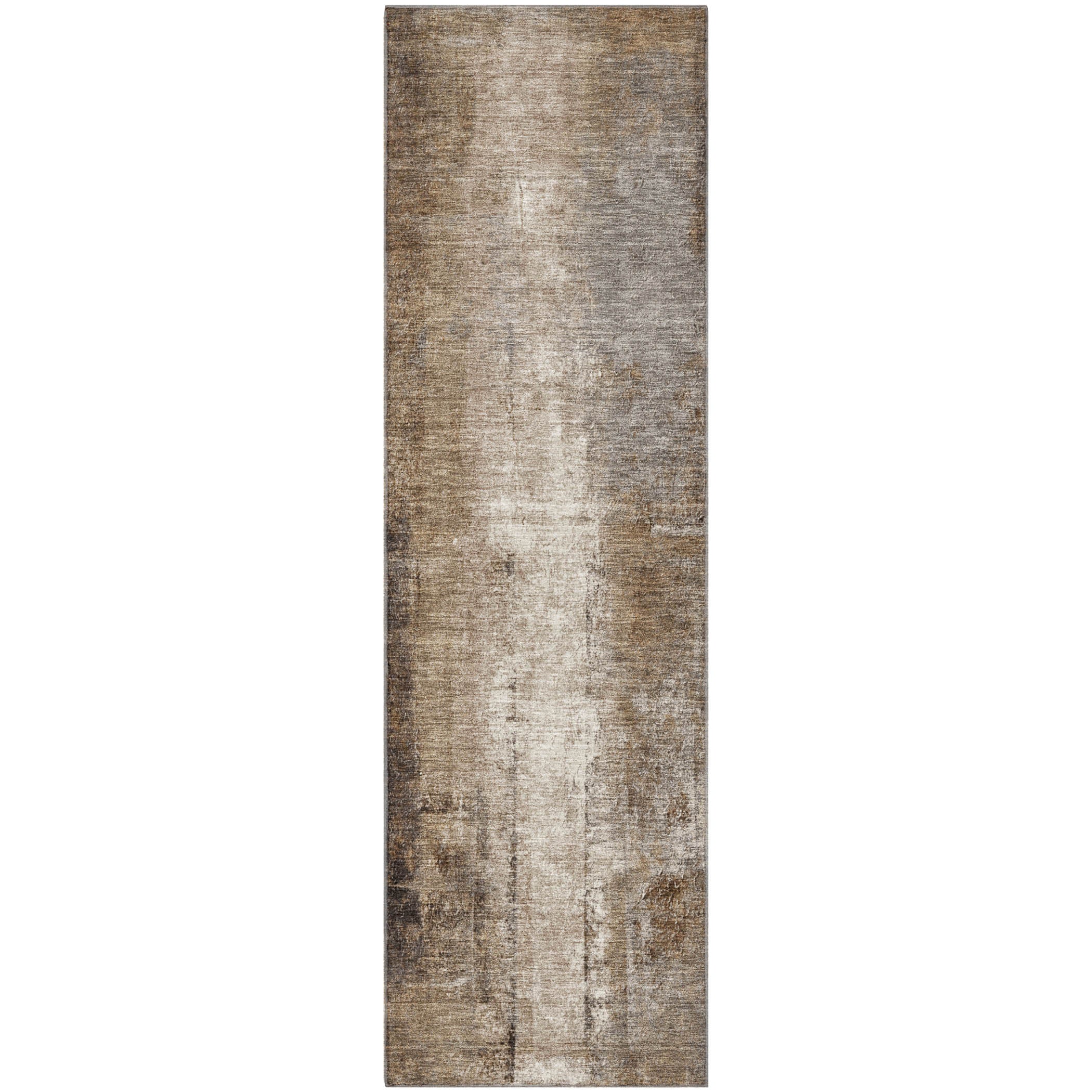 Mdina Machine Washable Transitional Brown Rug 2'3" x 7'6" #shape_Runner