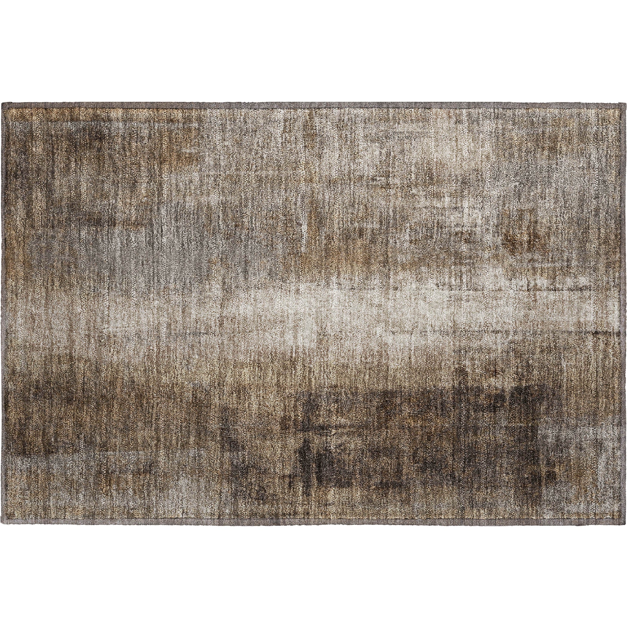 Mdina Machine Washable Transitional Brown Rug 1'8" x 2'6" #shape_Rectangle