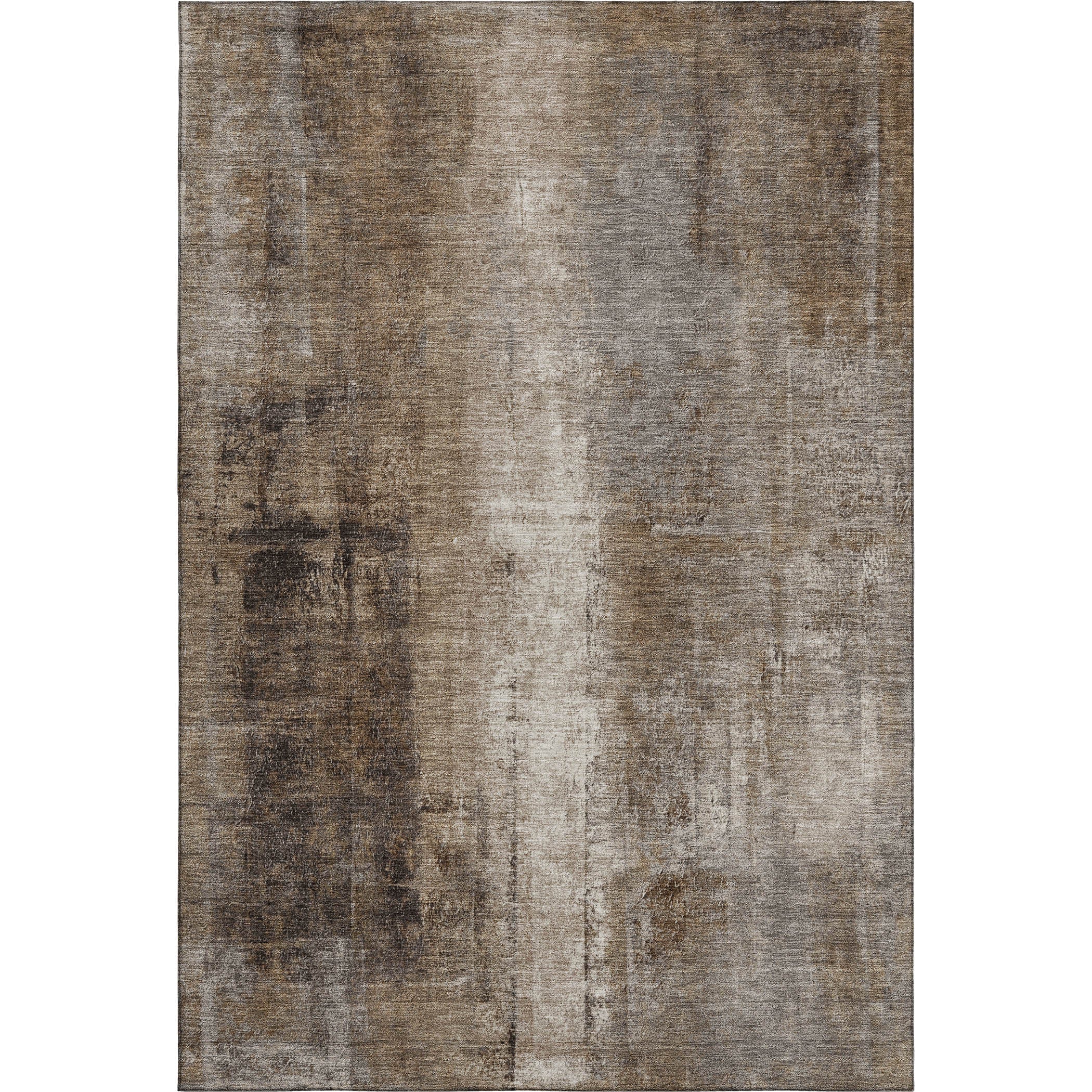 Mdina Machine Washable Transitional Brown Rug 2'6" x 3'10" #shape_Rectangle