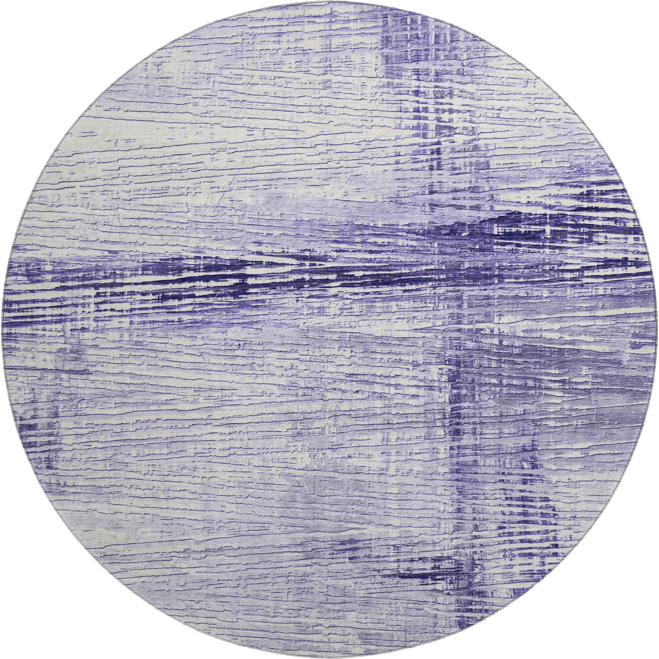Dubrovnik Machine Washable Transitional Lavender Purple Rug 8' x 8' #shape_Round
