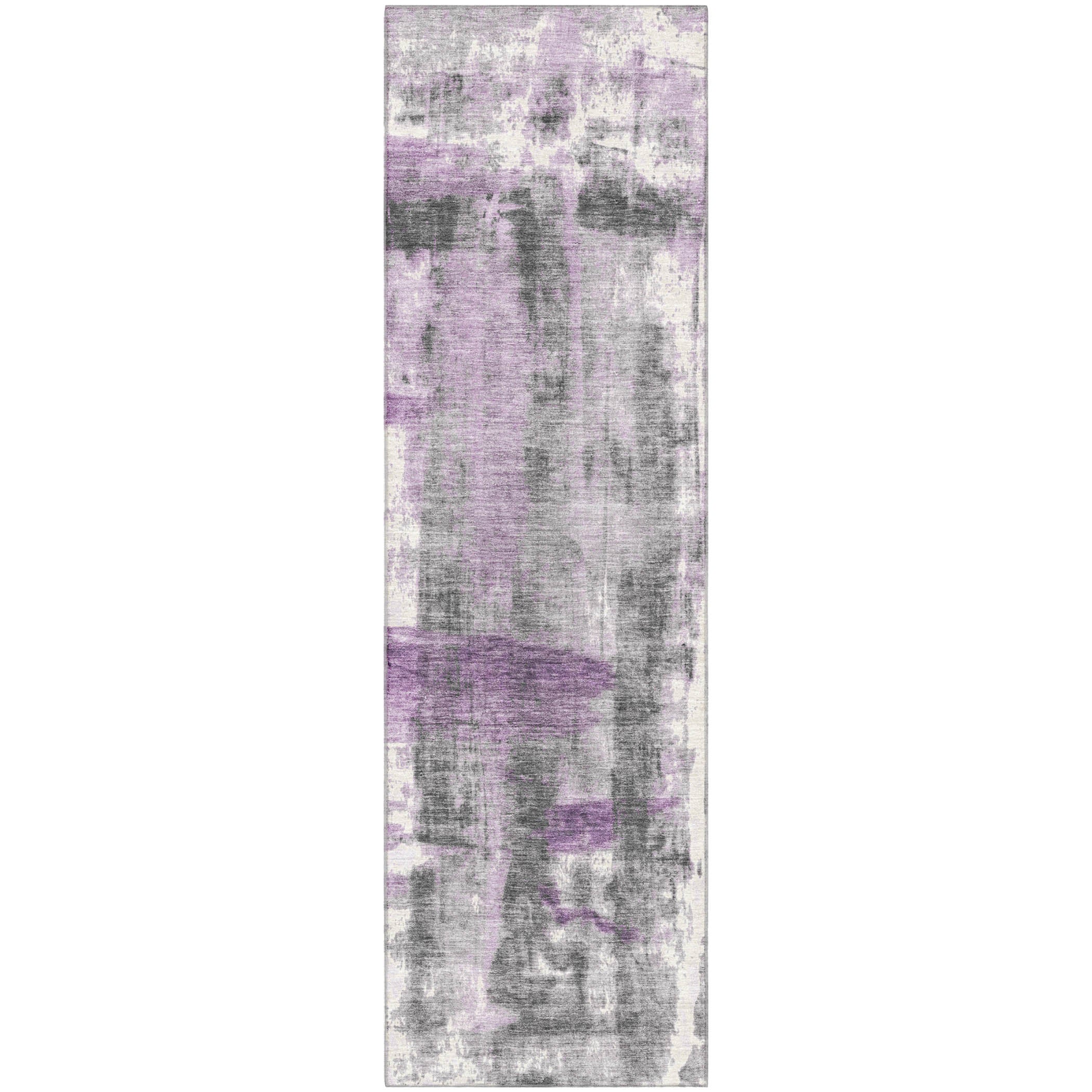 Salzburg Machine Washable Transitional Purple Rug 2'3" x 7'6" #shape_Runner