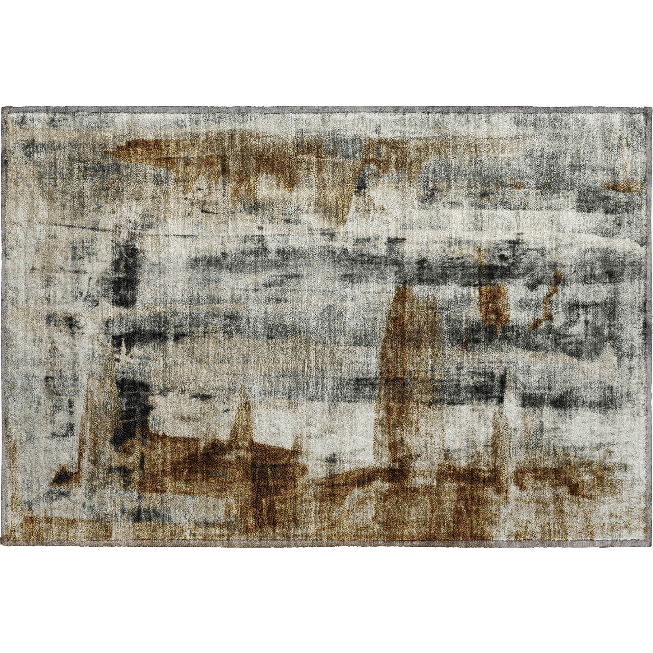 Salzburg Machine Washable Transitional Taupe Brown Rug 1'8" x 2'6" #shape_Rectangle
