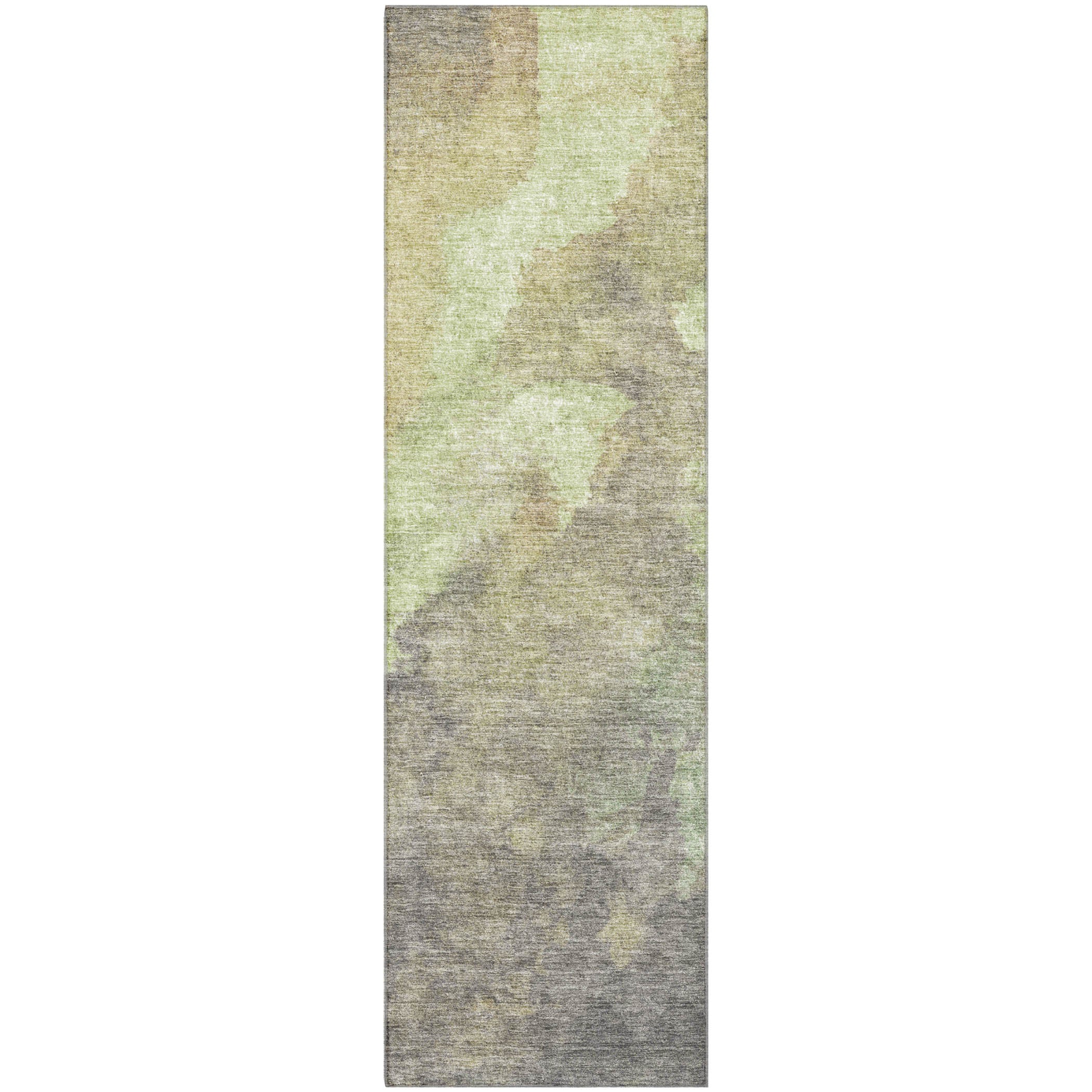 Baku Machine Washable Transitional Aloe Green Rug 2'3" x 7'6" #shape_Runner