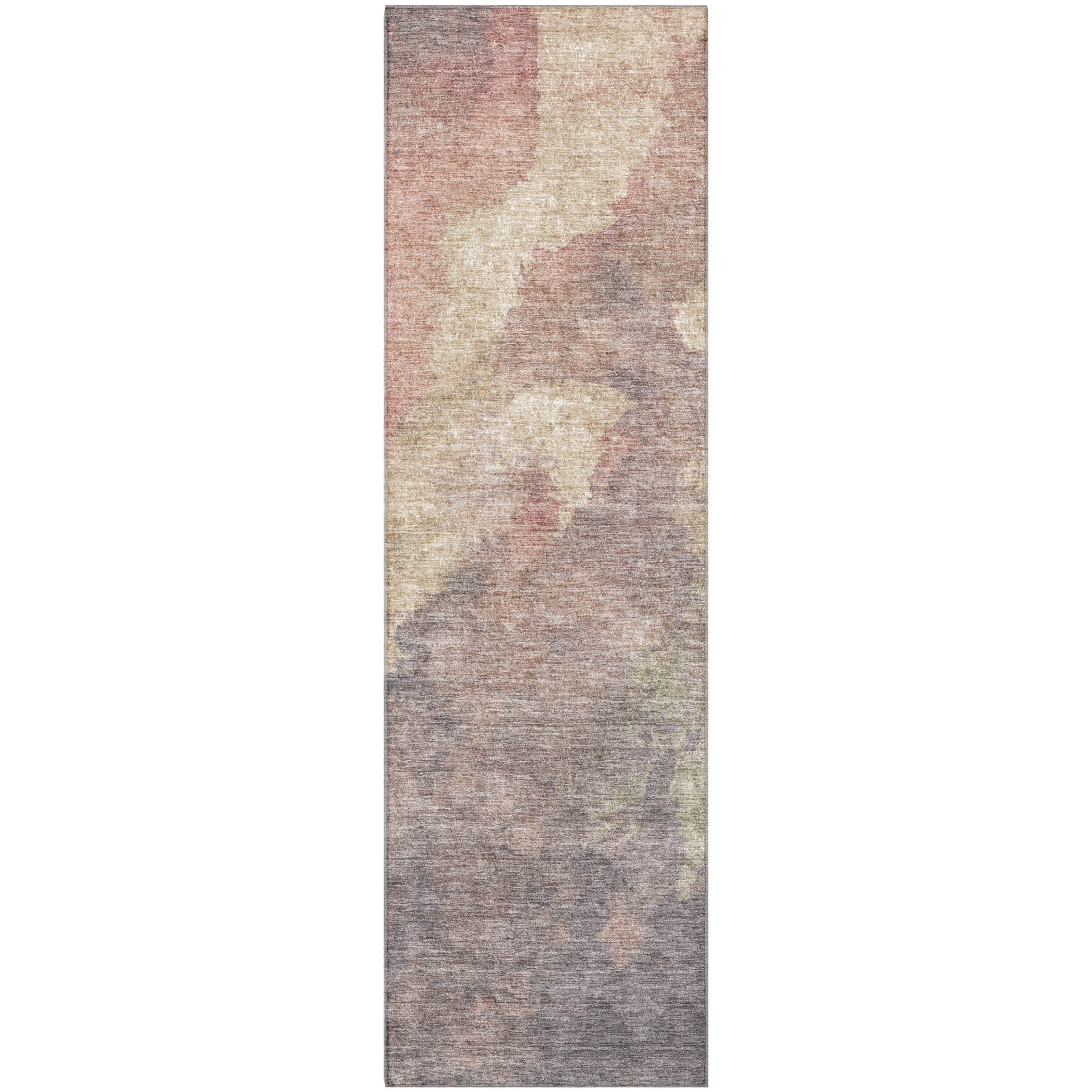 Baku Machine Washable Transitional Copper Orange Rug 2'3" x 7'6" #shape_Runner