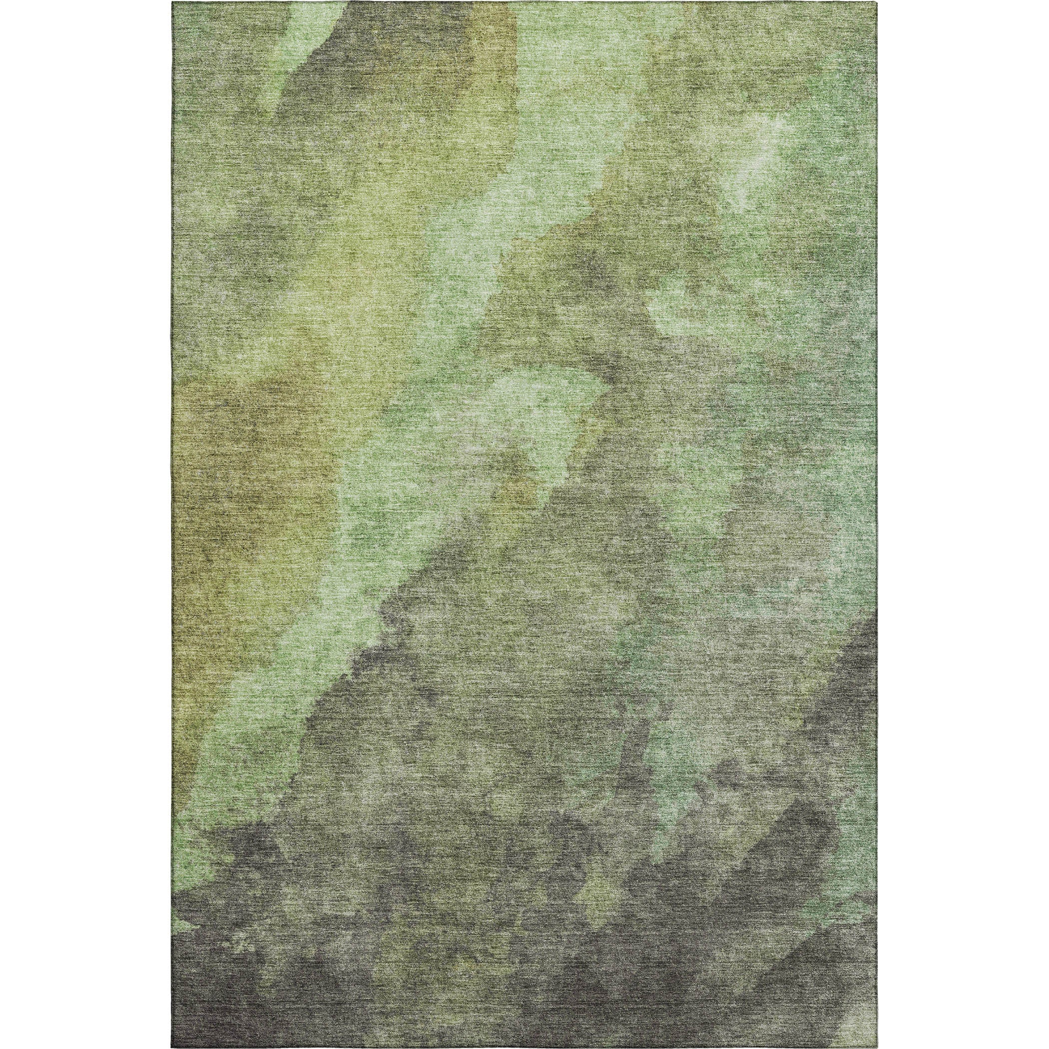 Baku Machine Washable Transitional Green Rug 2'6" x 3'10" #shape_Rectangle
