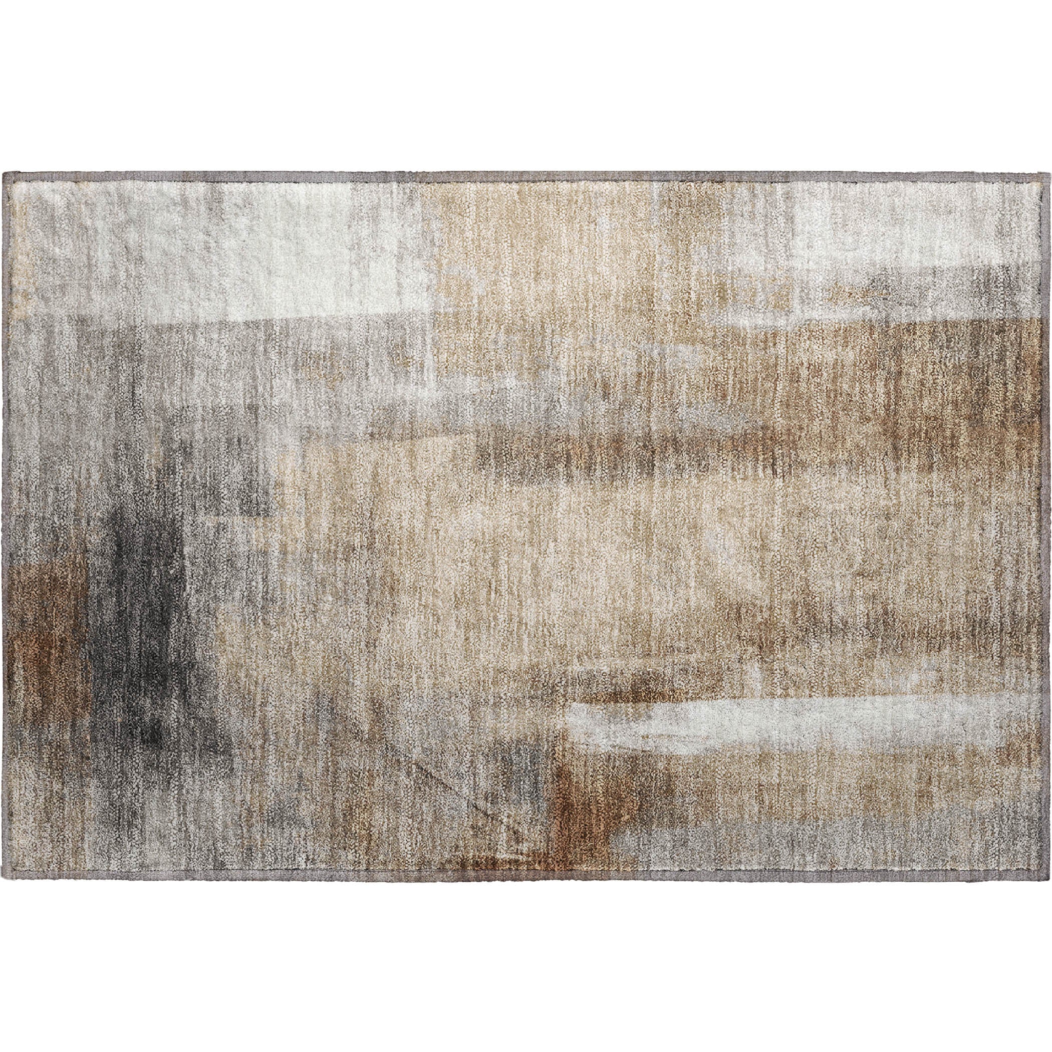 Salzburg Machine Washable Transitional Beige Brown Rug 1'8" x 2'6" #shape_Rectangle