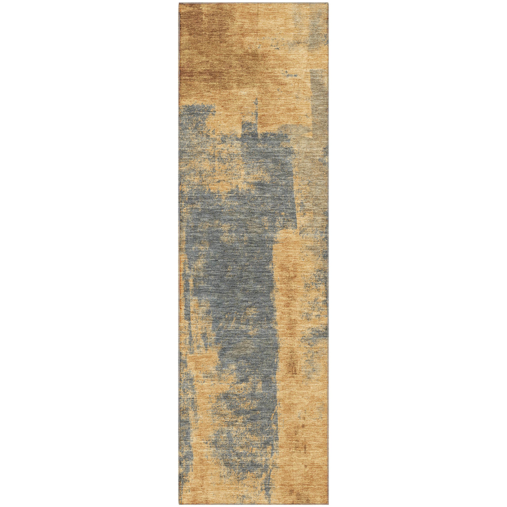 Salzburg Machine Washable Transitional Gold Rug 2'3" x 7'6" #shape_Runner