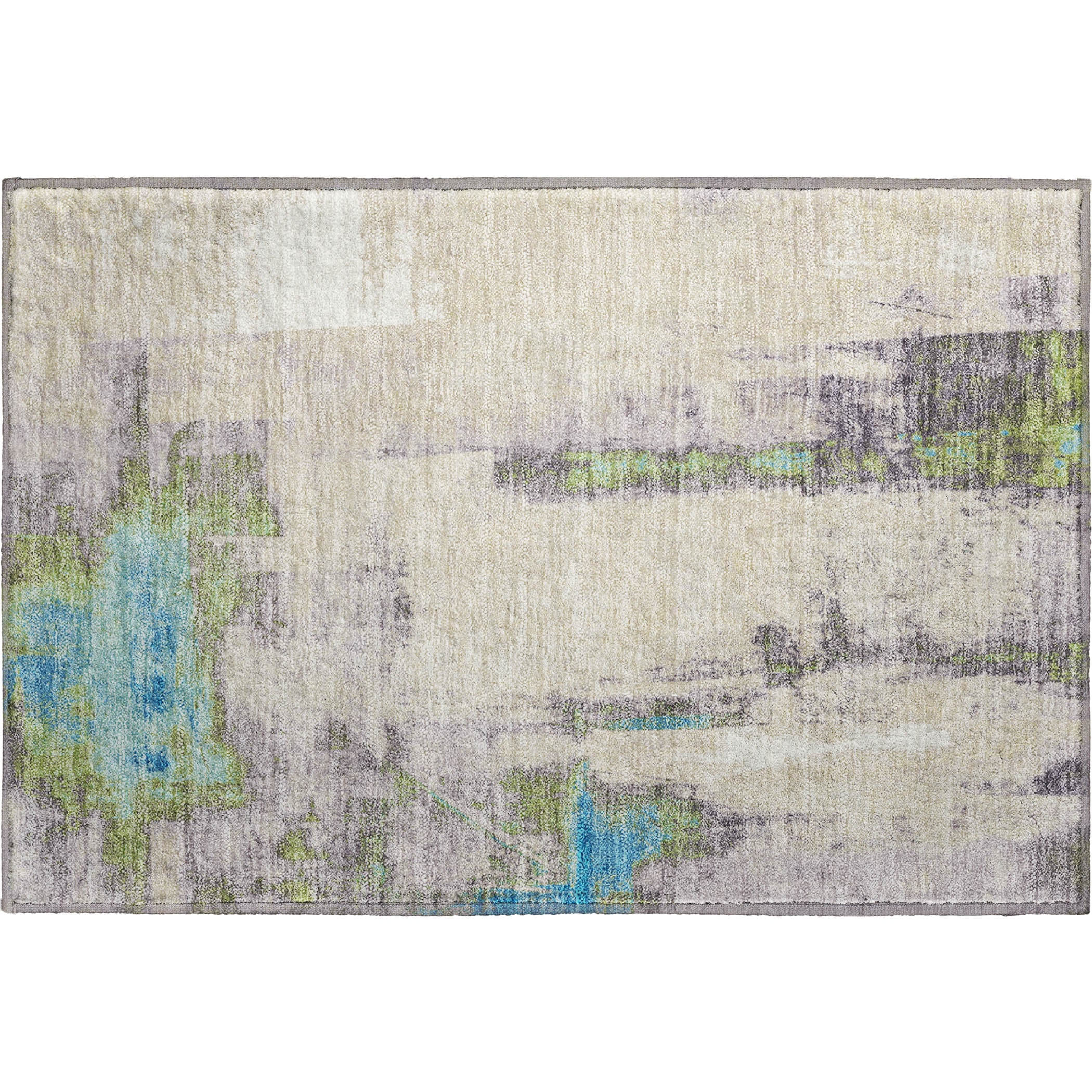 Salzburg Machine Washable Transitional Linen Ivory Rug 1'8" x 2'6" #shape_Rectangle