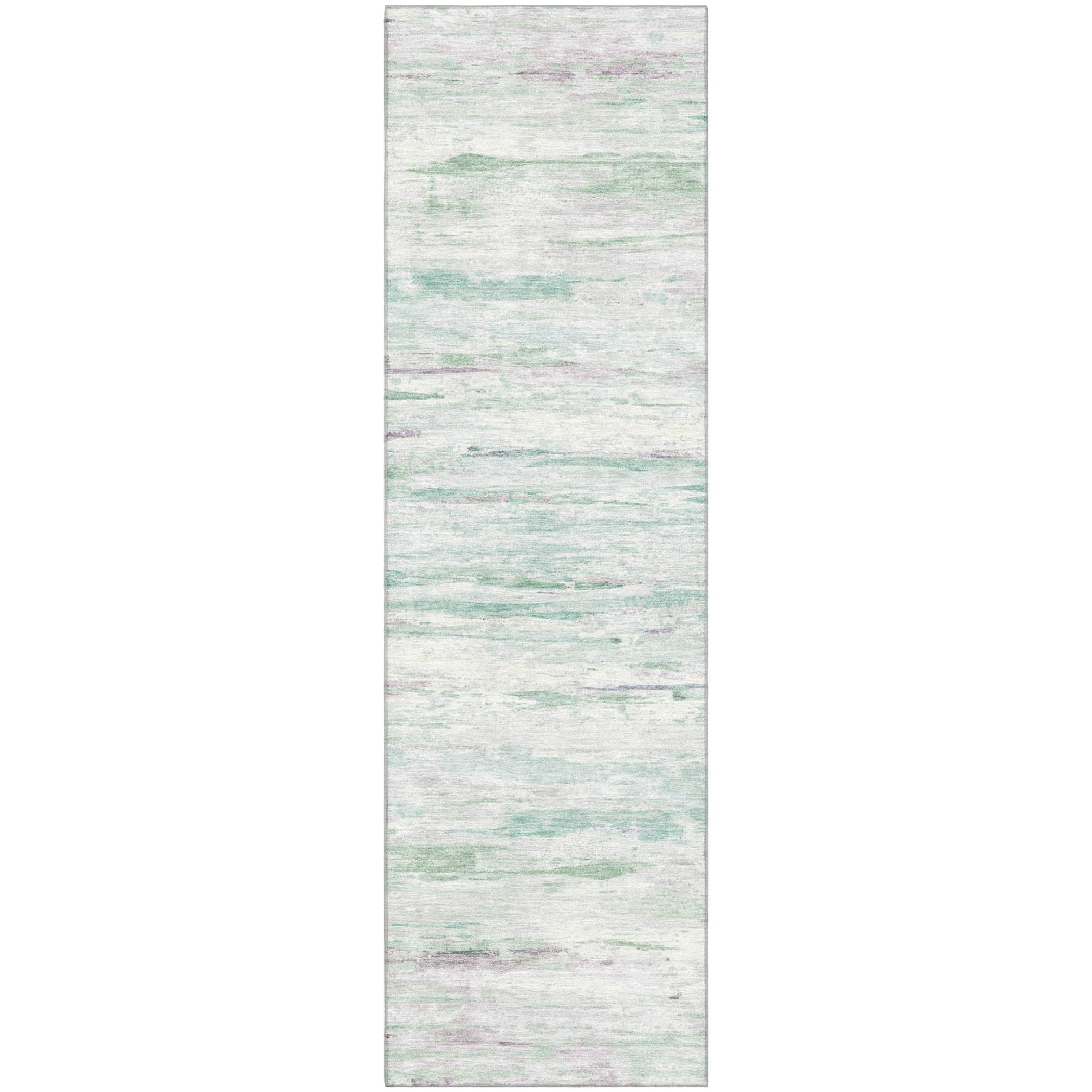 Sarajevo Machine Washable Transitional Aloe Green Rug 2'3" x 7'6" #shape_Runner