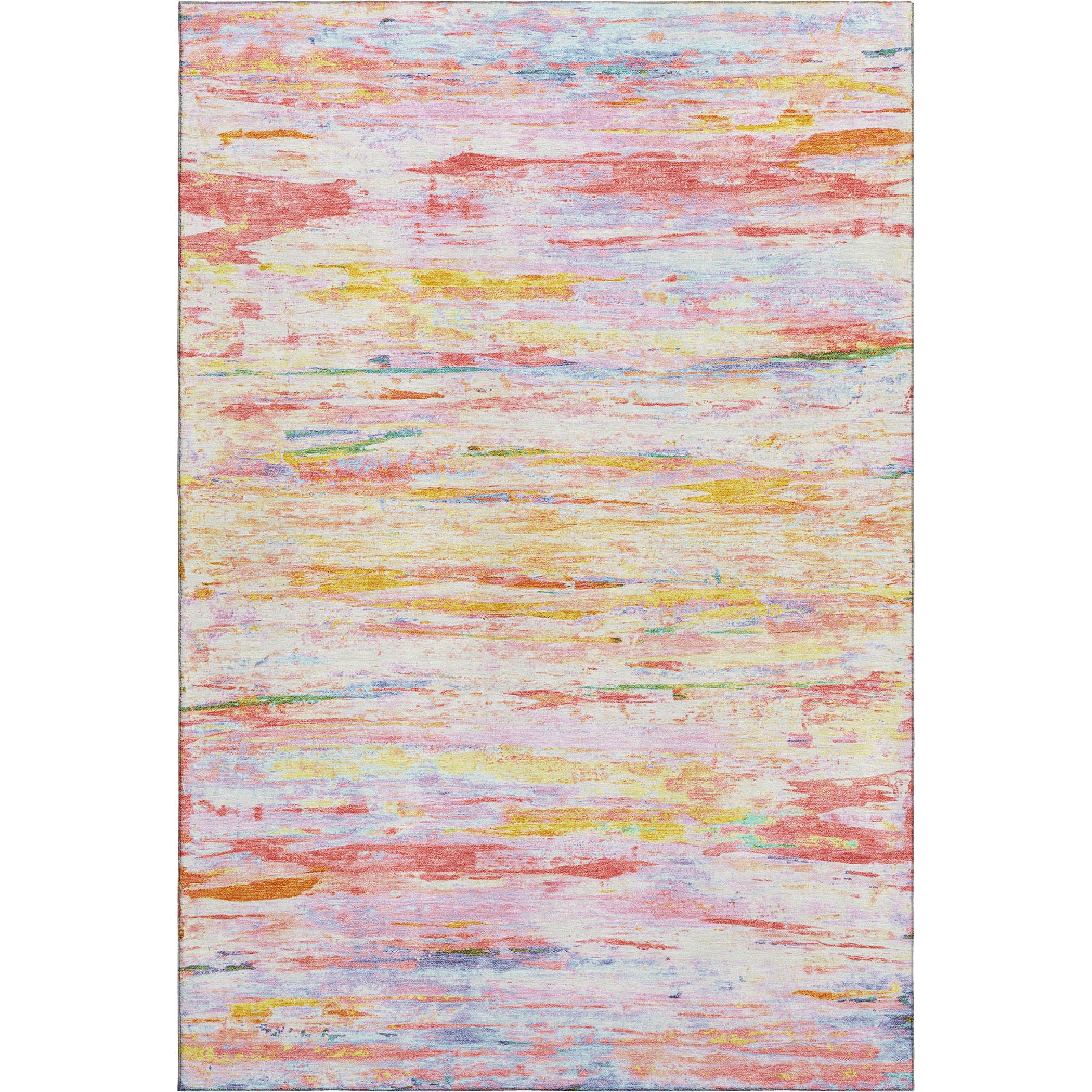 Sarajevo Machine Washable Transitional Coral Orange Rug 2'6" x 3'10" #shape_Rectangle