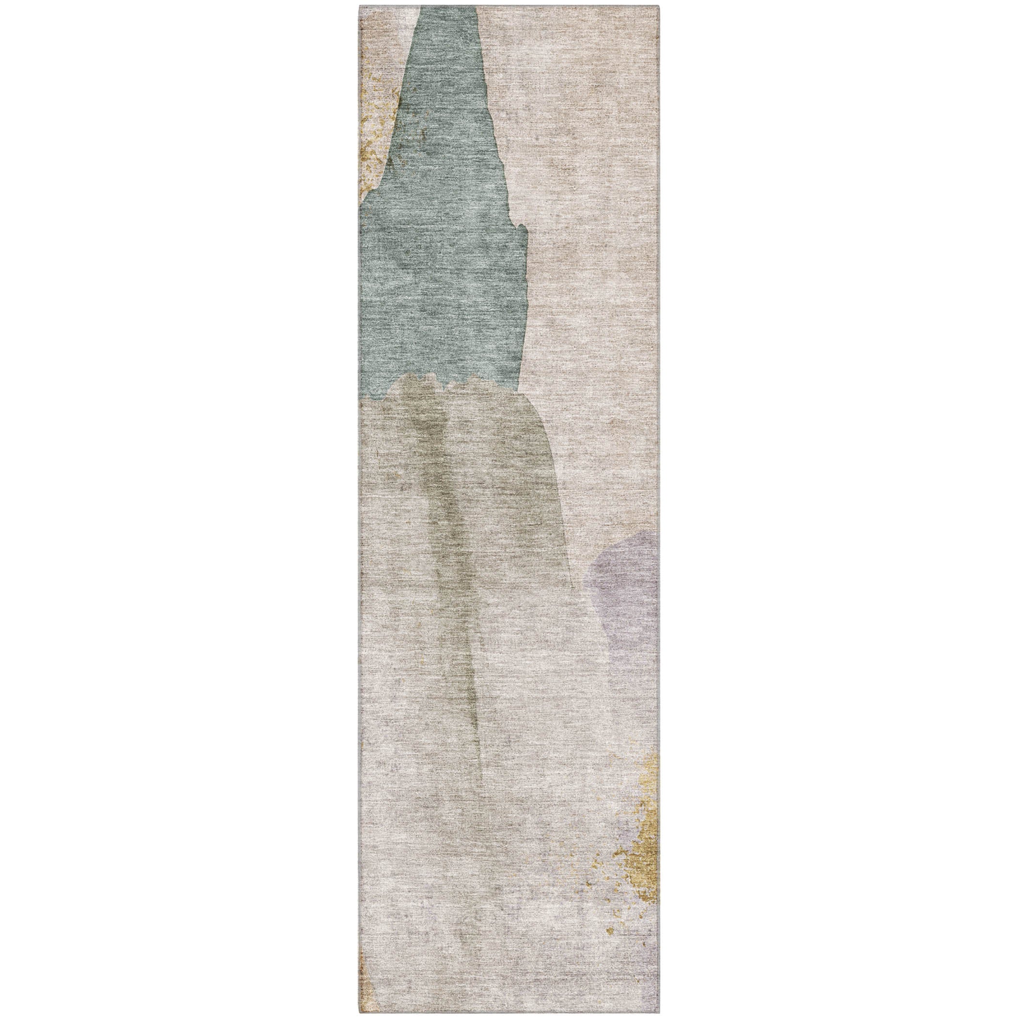 Mostar Machine Washable Transitional Beige Brown Rug 2'3" x 7'6" #shape_Runner