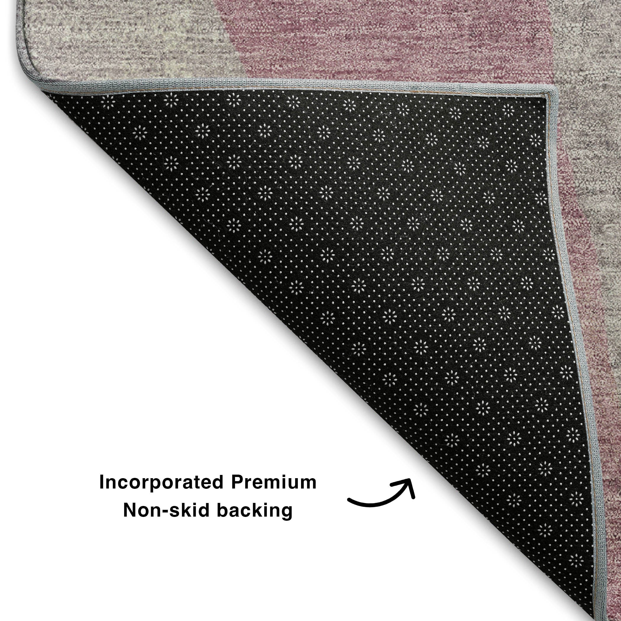 Mostar Machine Washable Transitional Blush Pink Rug 1'8" x 2'6" #shape_Rectangle