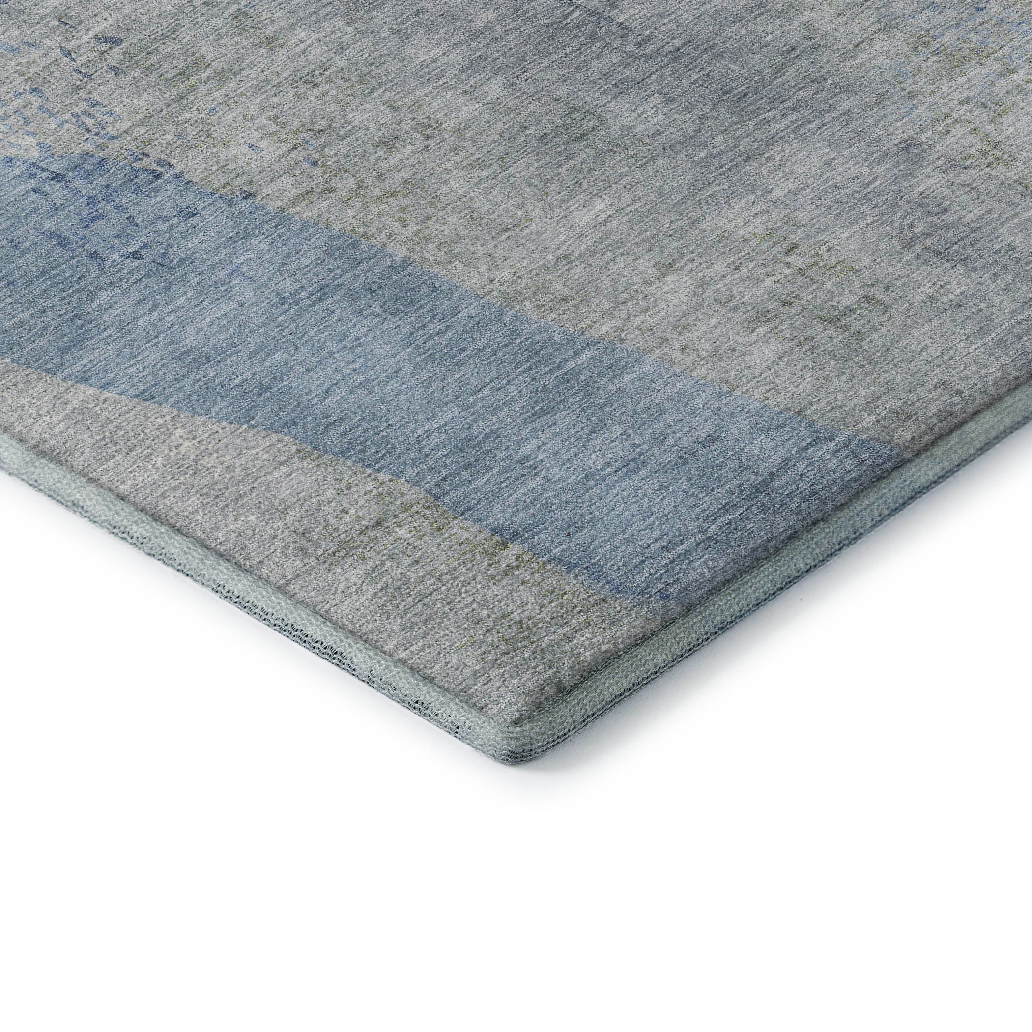 Mostar Machine Washable Transitional Denim Blue Rug 1'8" x 2'6" #shape_Rectangle