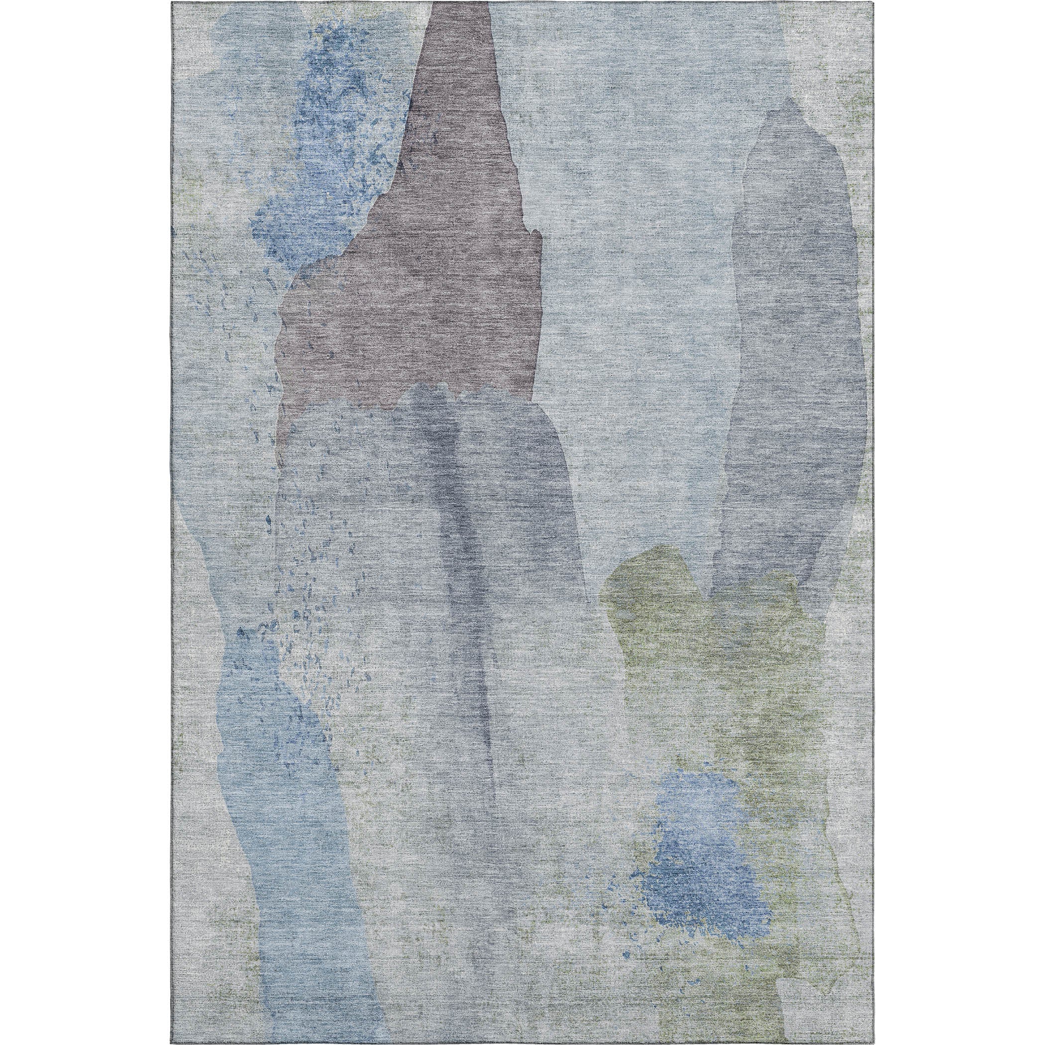 Mostar Machine Washable Transitional Denim Blue Rug 2'6" x 3'10" #shape_Rectangle