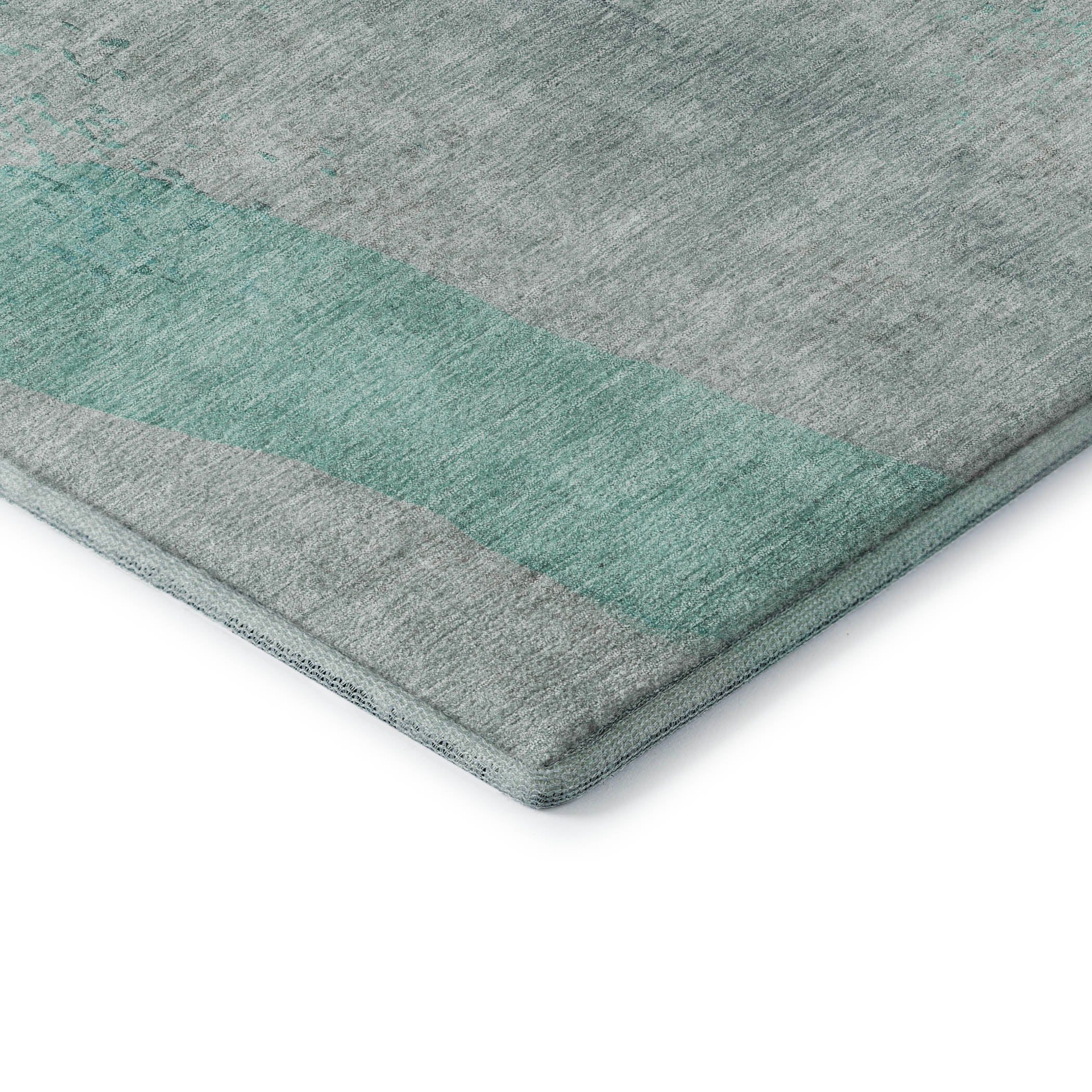 Mostar Machine Washable Transitional Teal Rug 1'8" x 2'6" #shape_Rectangle