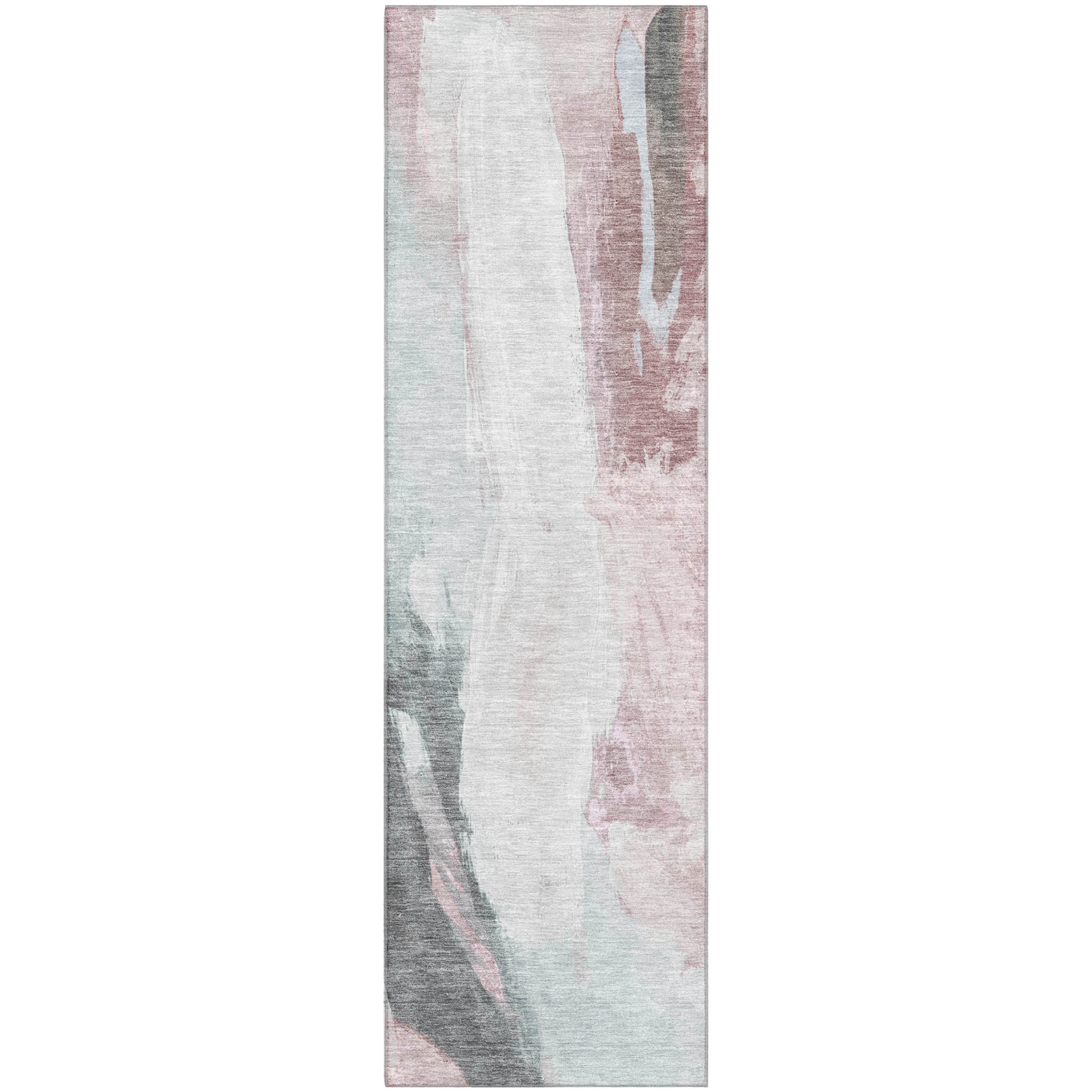 Rome Machine Washable Transitional Blush Pink Rug 2'3" x 7'6" #shape_Runner
