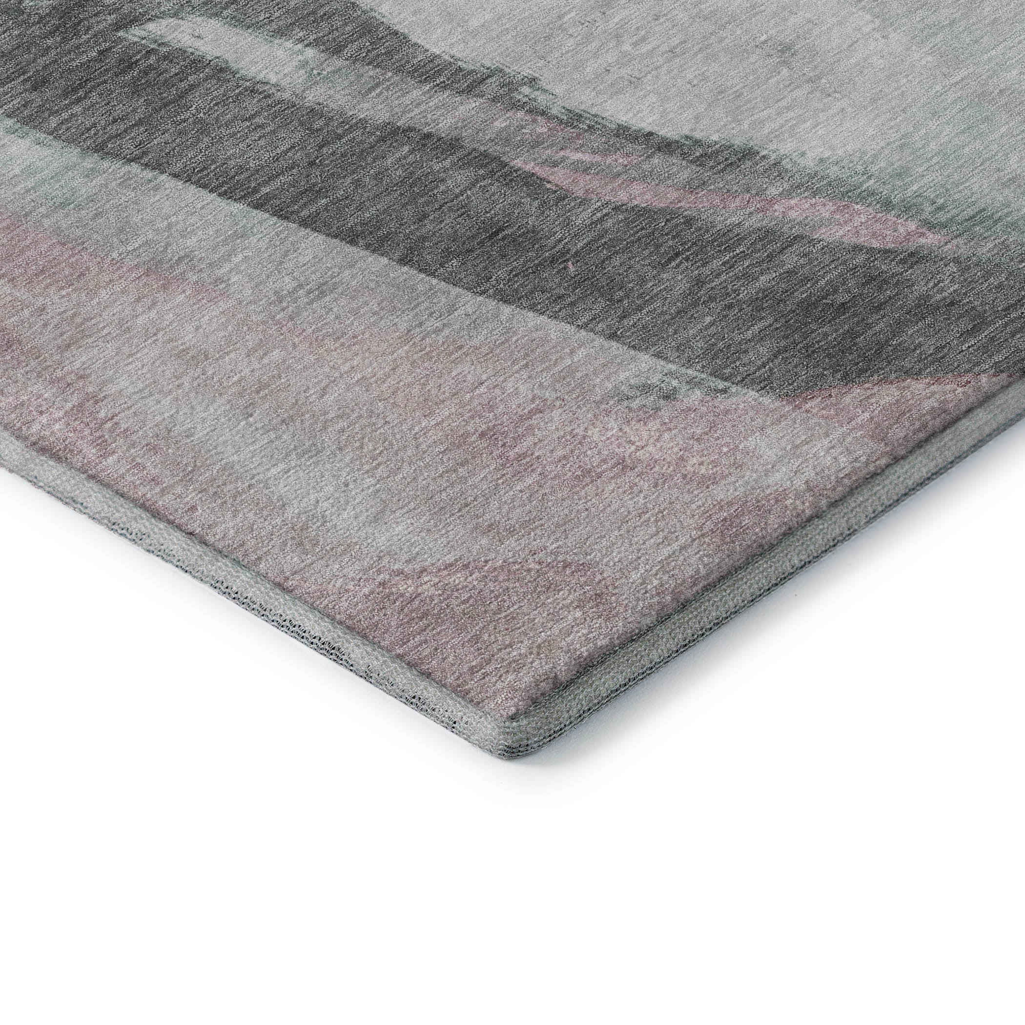 Rome Machine Washable Transitional Blush Pink Rug 1'8" x 2'6" #shape_Rectangle