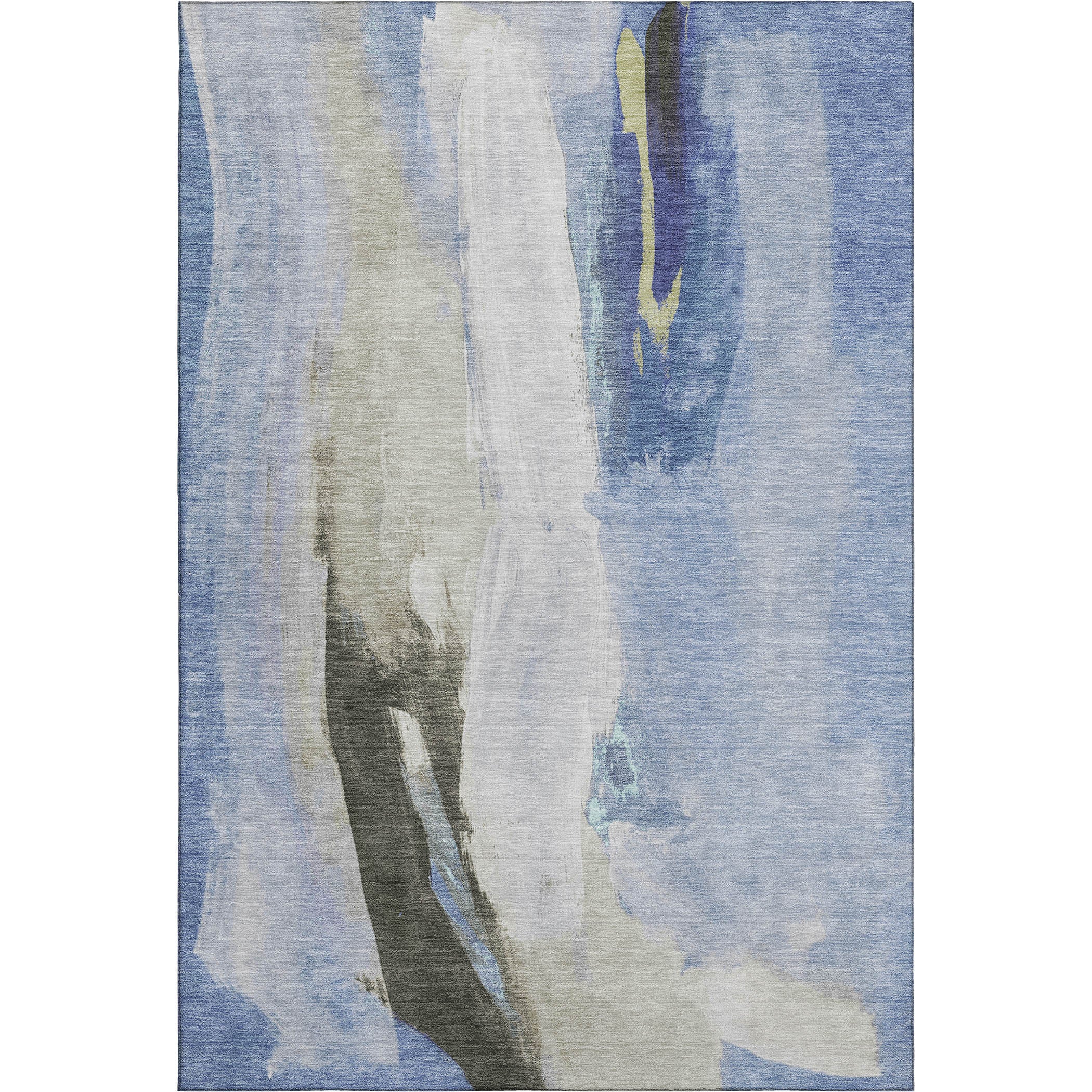 Rome Machine Washable Transitional Denim Blue Rug 2'6" x 3'10" #shape_Rectangle