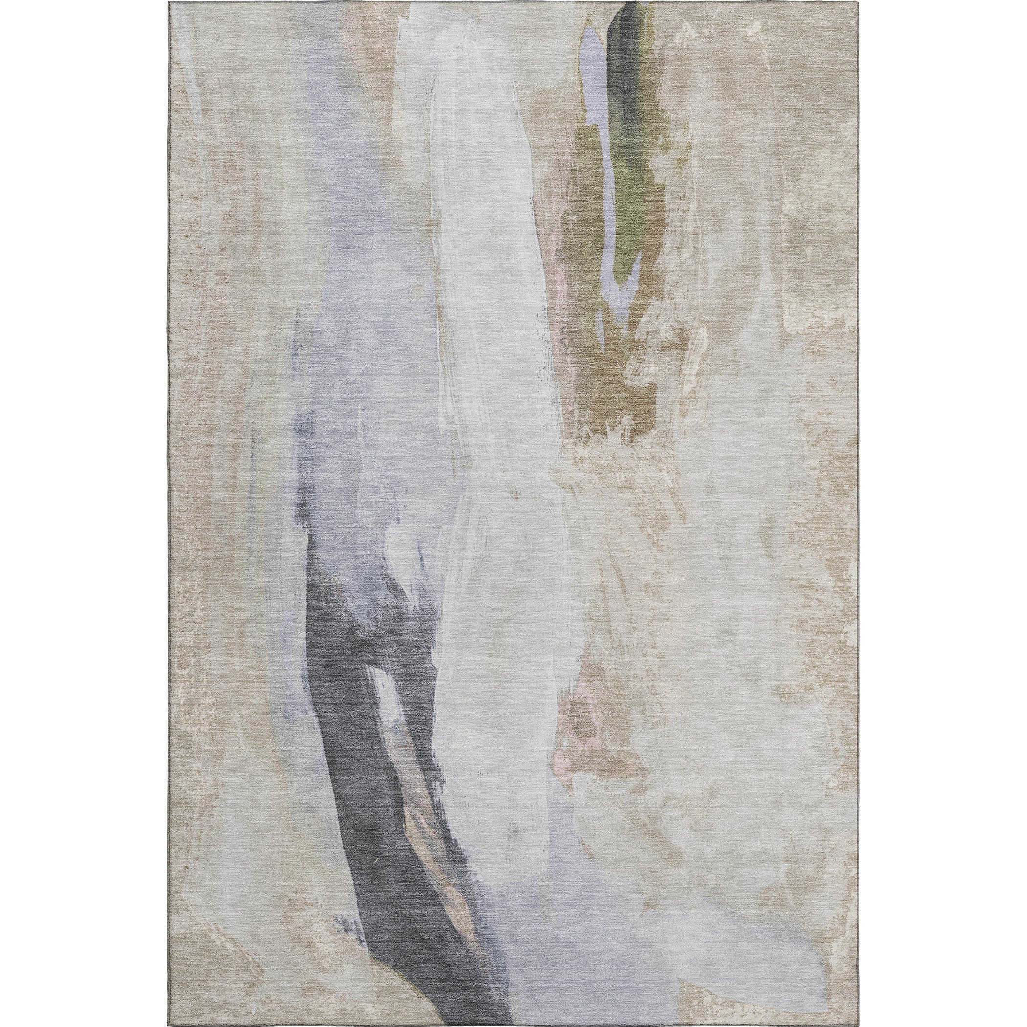 Rome Machine Washable Transitional Ivory Rug 2'6" x 3'10" #shape_Rectangle