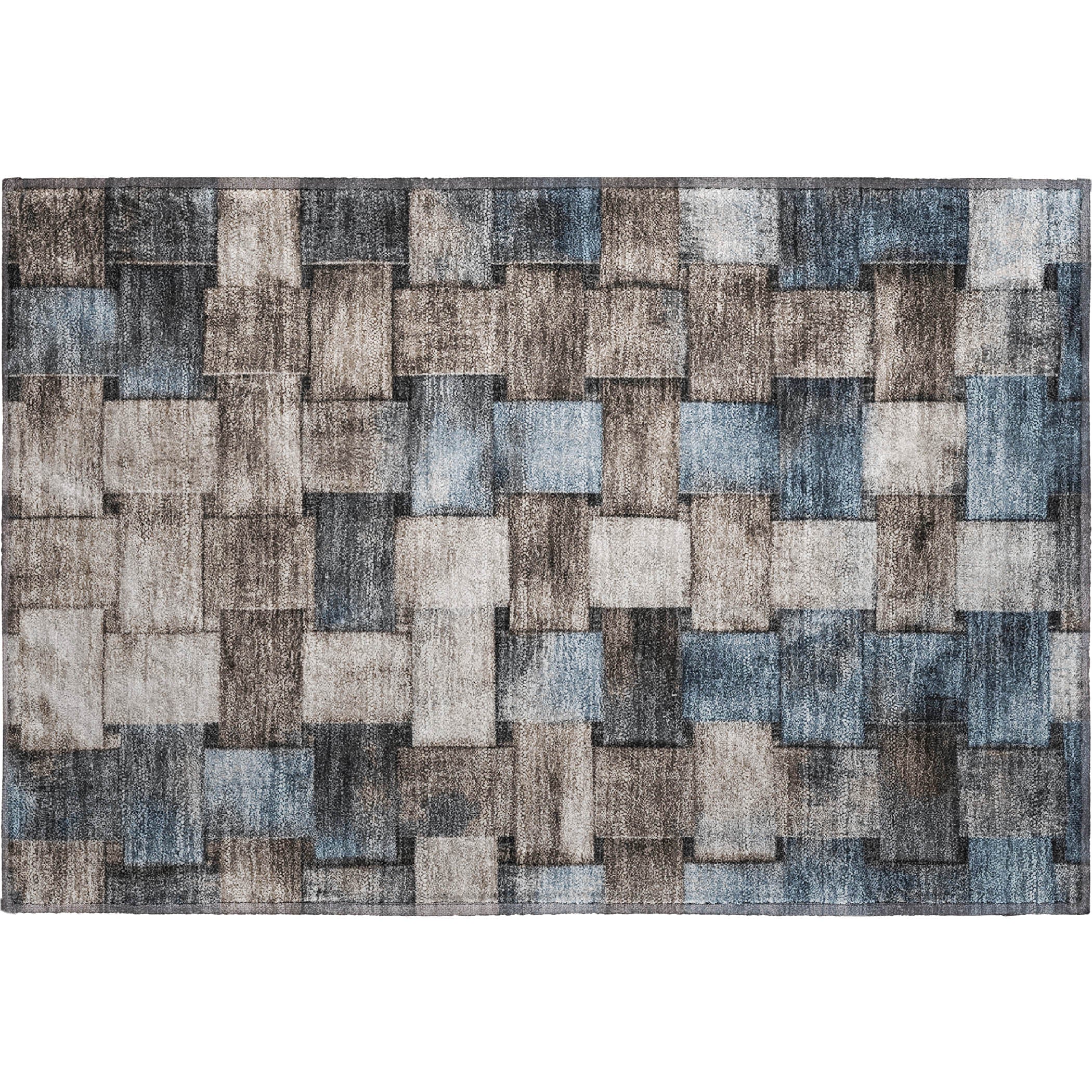 Vienna Machine Washable Transitional Taupe Brown Rug 1'8" x 2'6" #shape_Rectangle